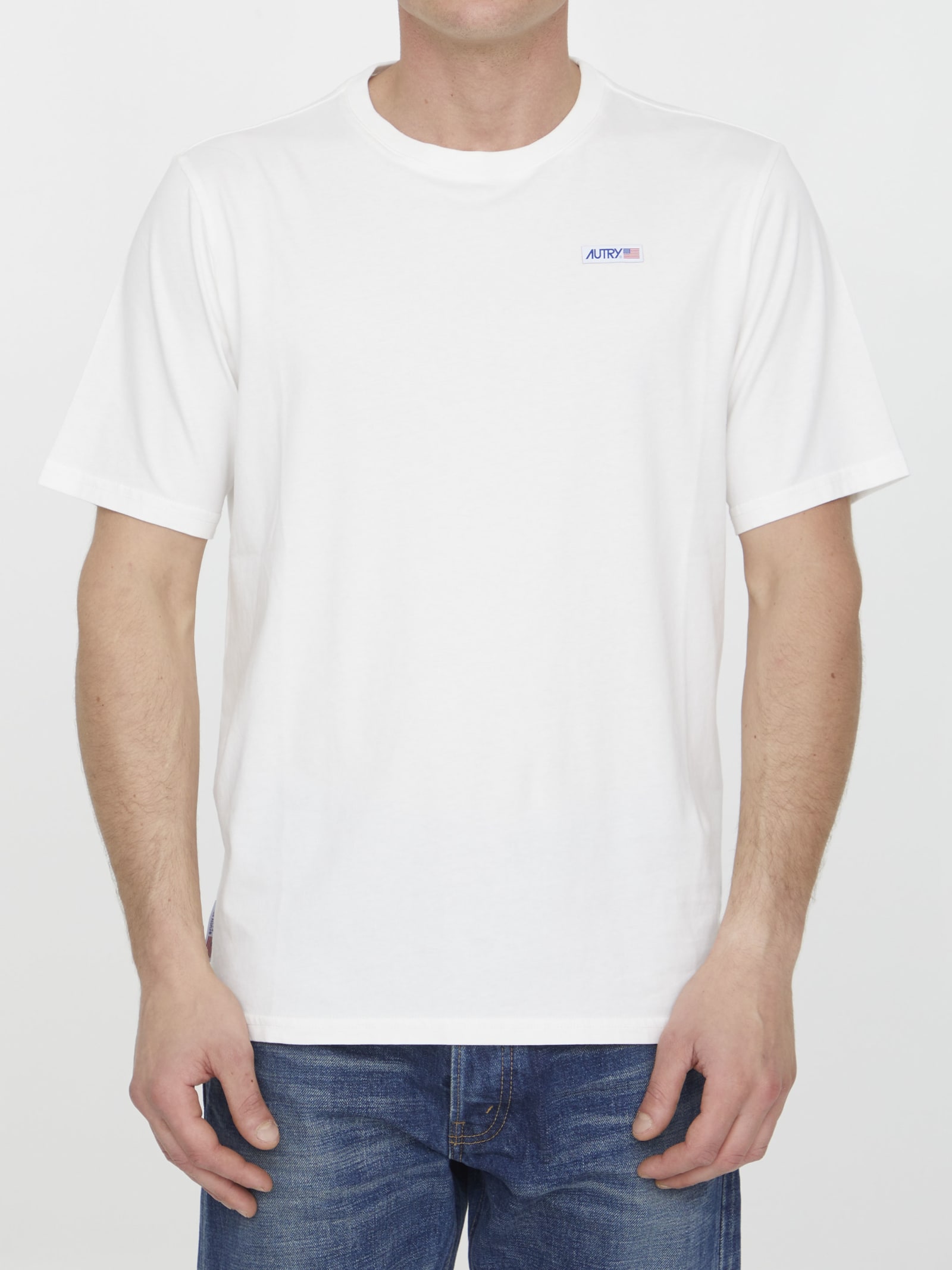 Shop Autry Cotton T-shirt With Logo