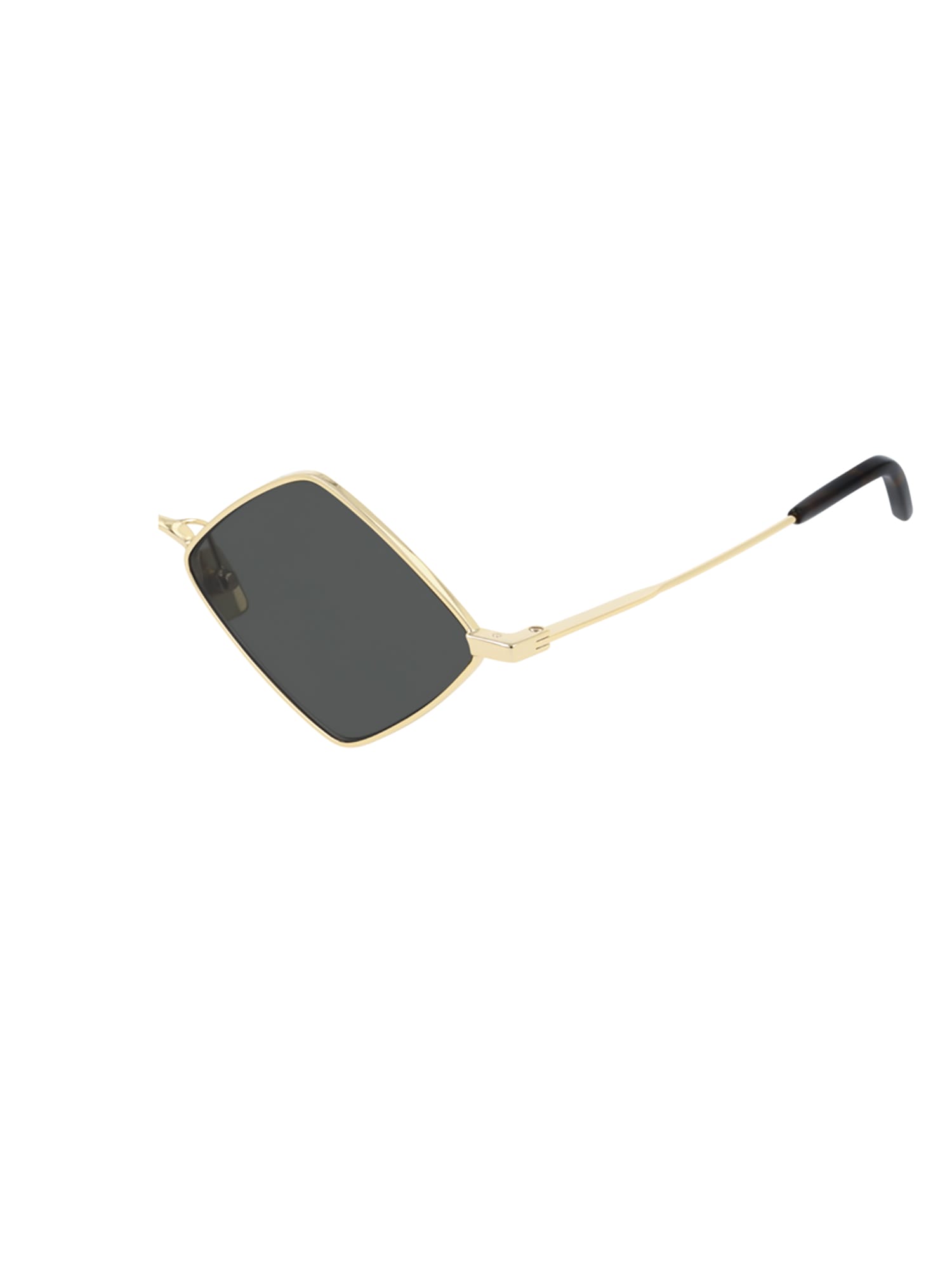 Shop Saint Laurent Sl 302 Lisa Sunglasses In Gold Gold Grey