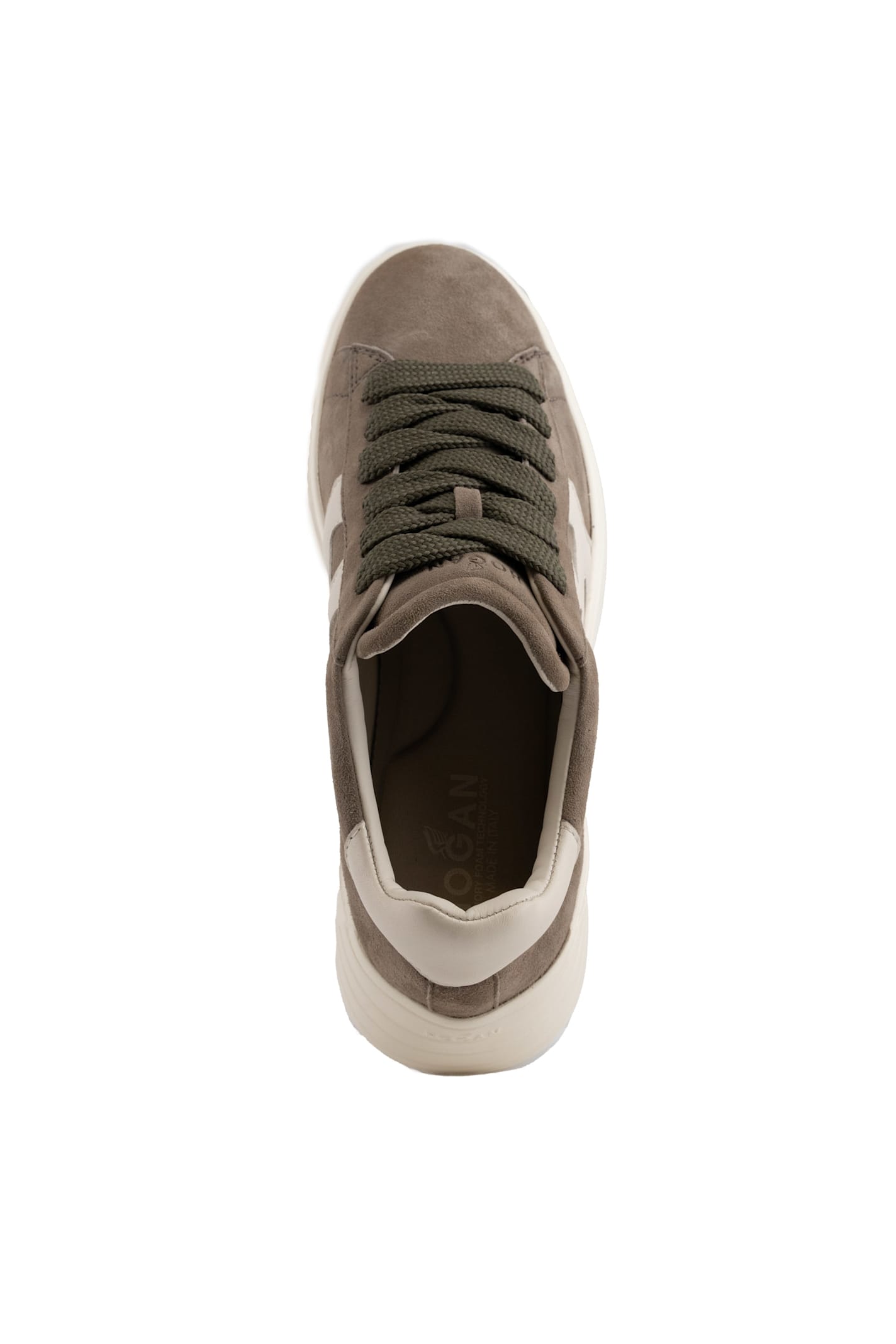 Shop Hogan Rebel Sneakers In Suede In Marrone