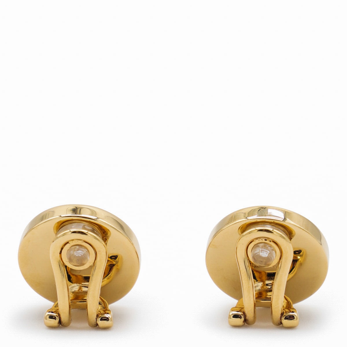 Miu Miu Round Clip-on Earrings In Gold