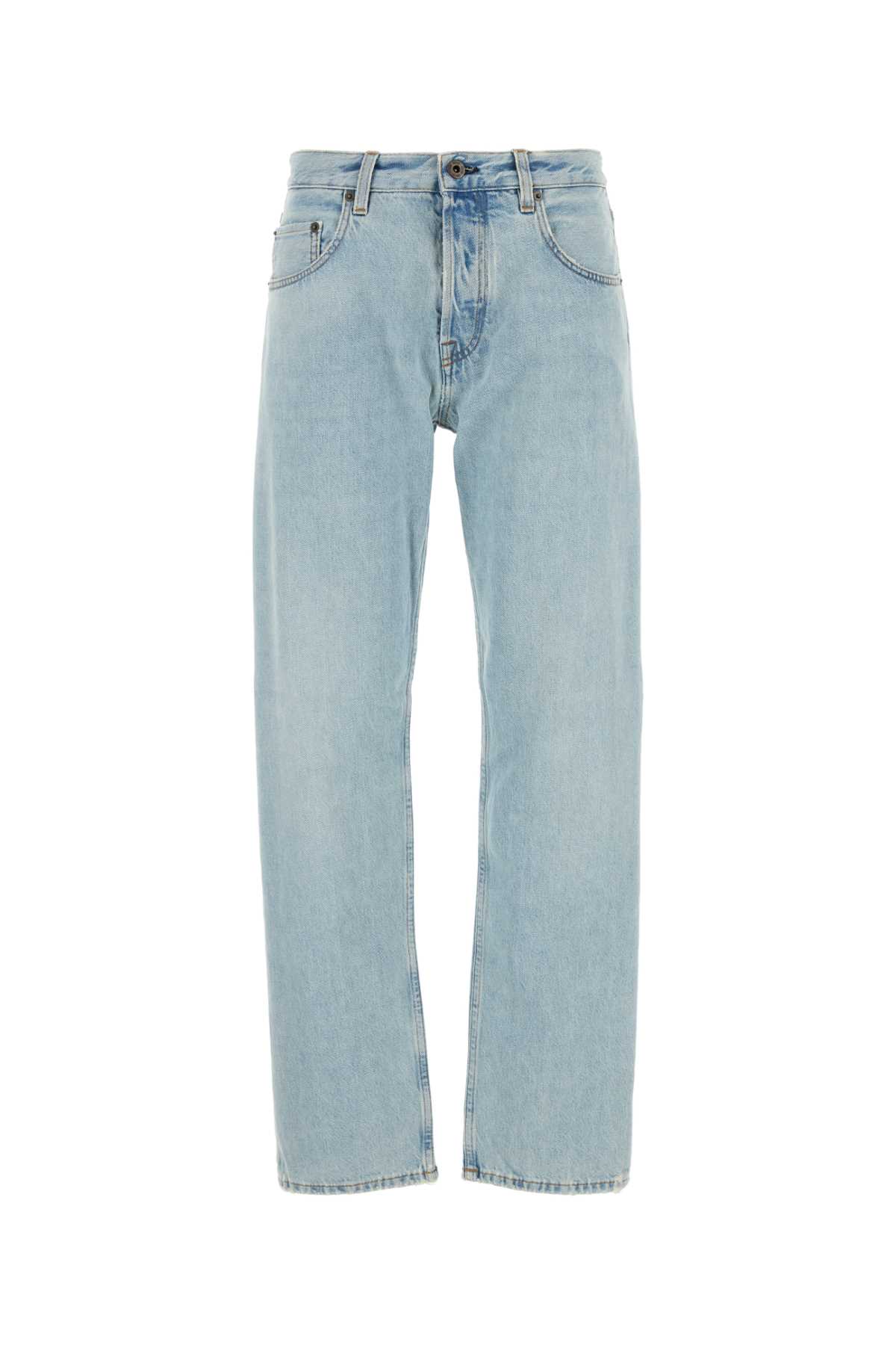 Shop Miu Miu Denim Jeans In Azzurro