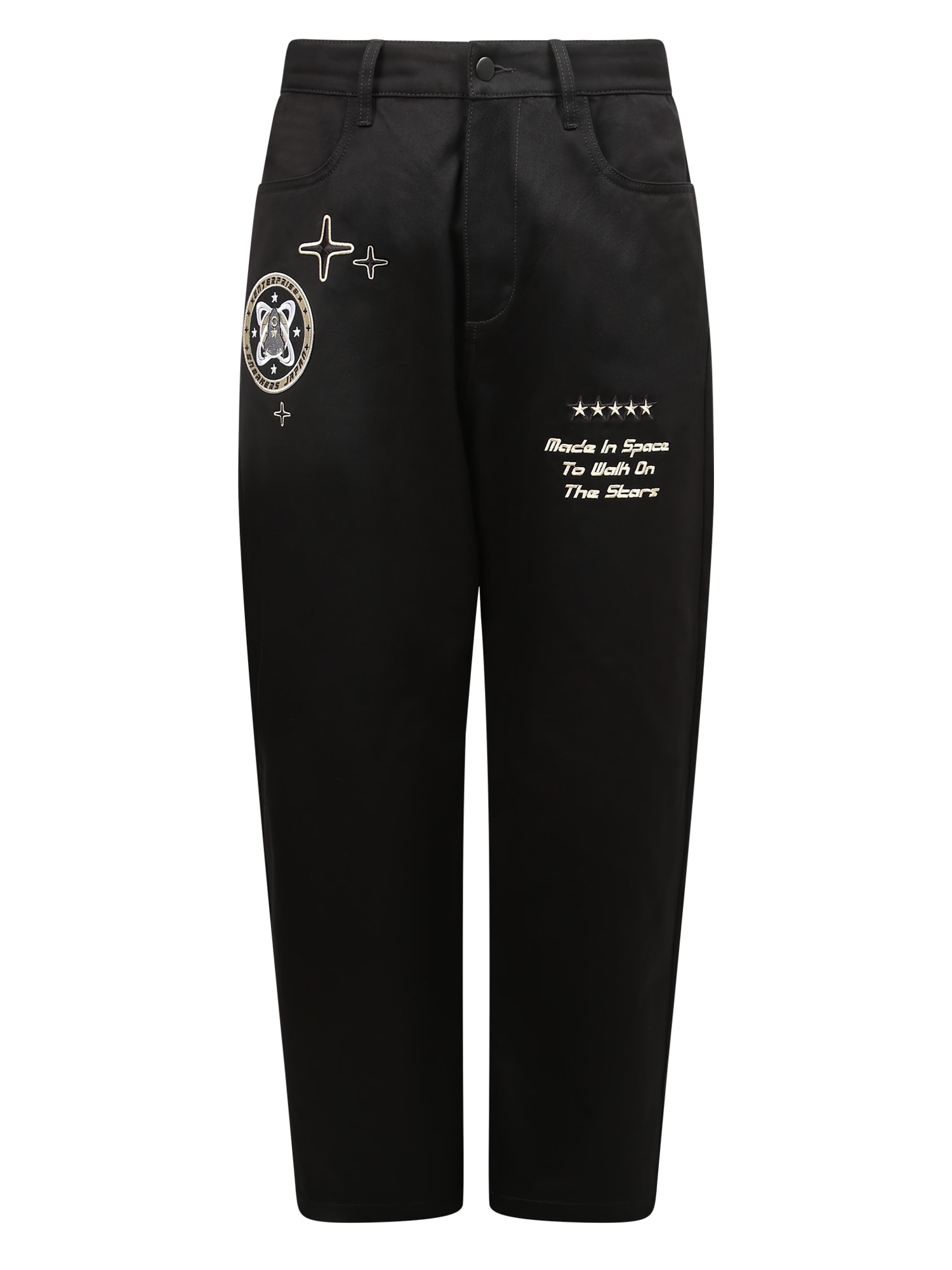 Embroidered Straight-leg Trousers