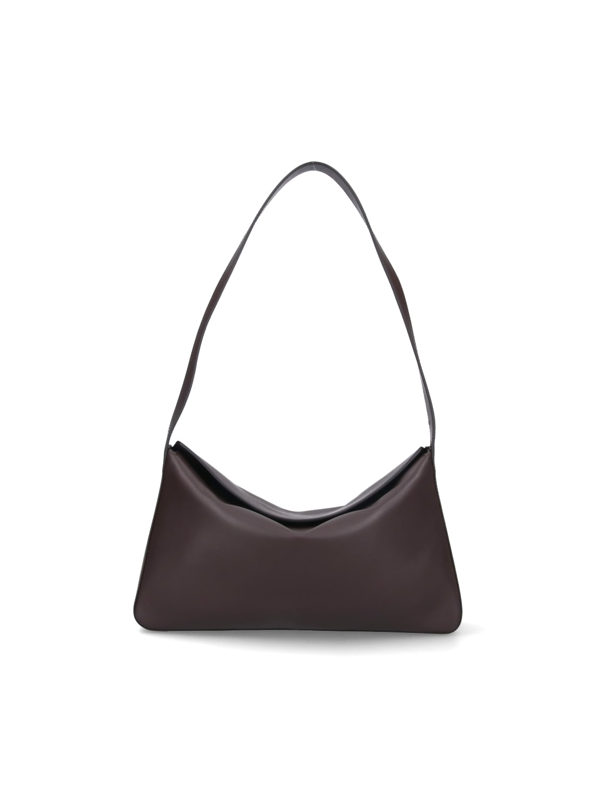 Shop Aesther Ekme Soft Baguette Shoulder Bag In Brown