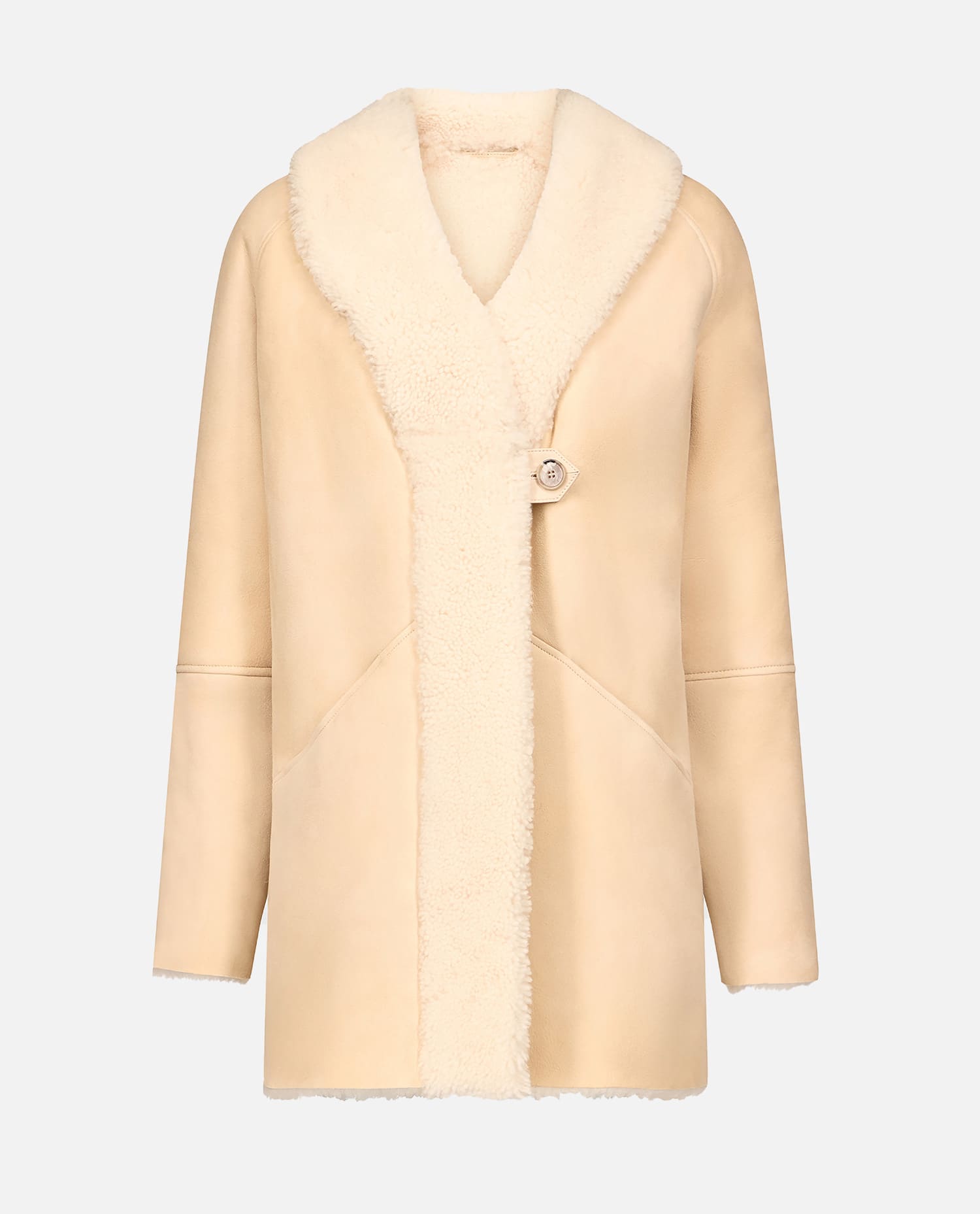 Loulou Studio Isak Shearling Coat In Neutral