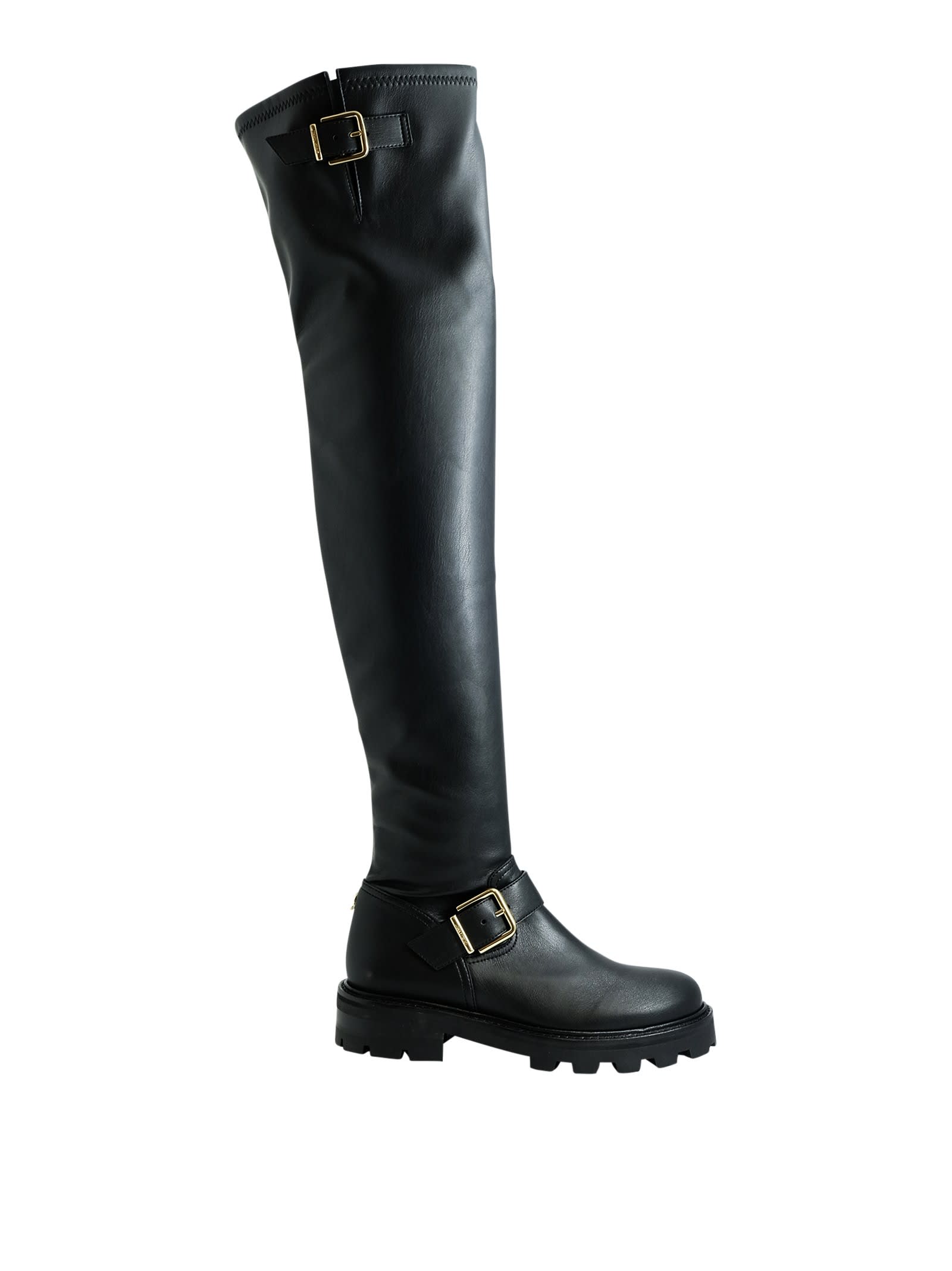 Jimmy Chooleather Biker Over The Knee Boots