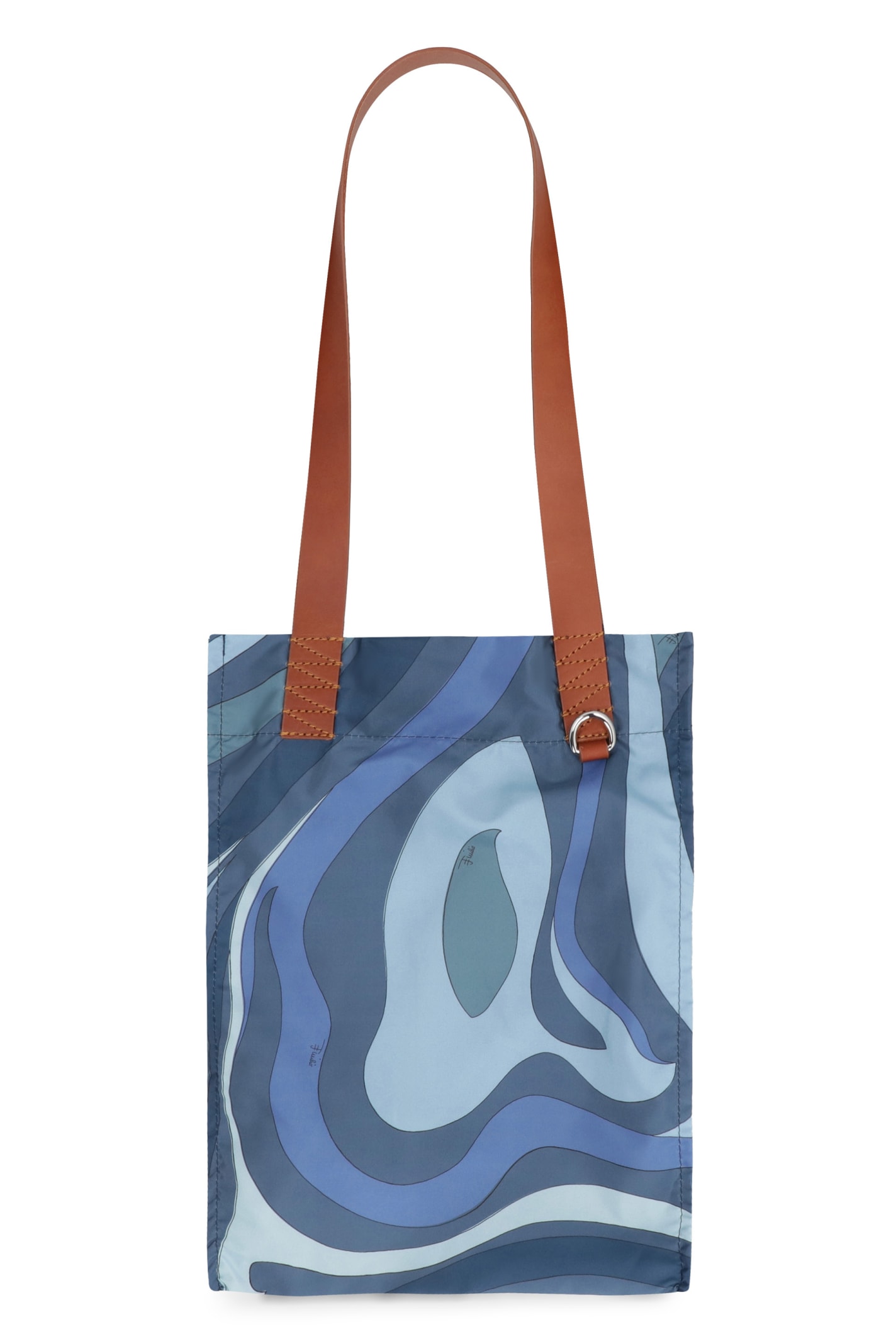 Emilio Pucci Printed Tote Bag In Blue