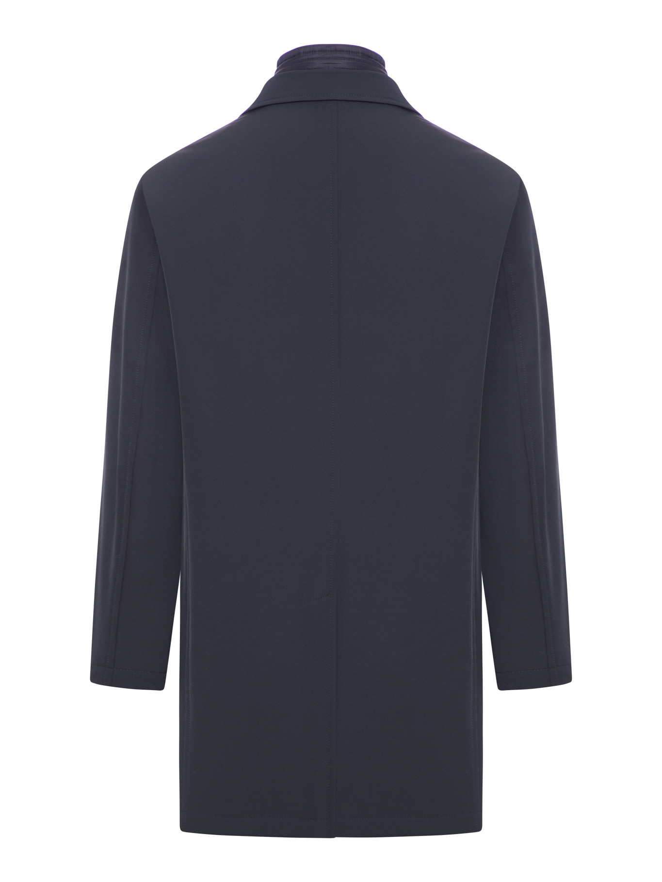 Shop Fay Db Coat Stretch In Blue Navy