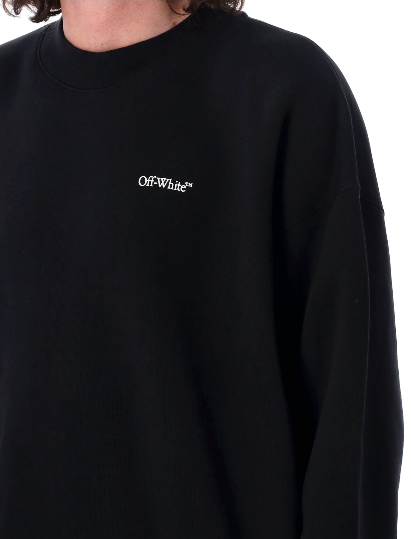 Shop Off-white Windy Arrow Skate Crewneck In Black White