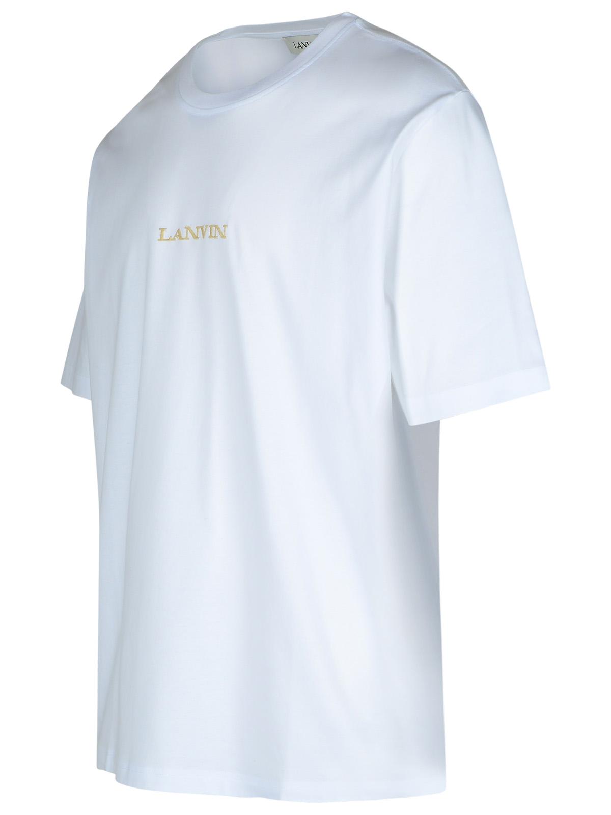 Shop Lanvin White Cotton T-shirt In Optic White