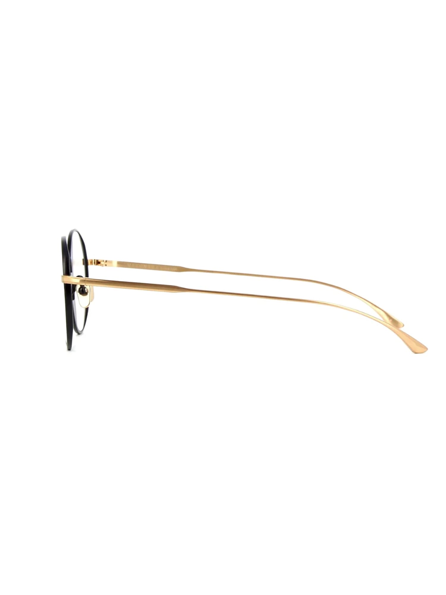 Shop Masunaga Wright Eyewear In Black/gold