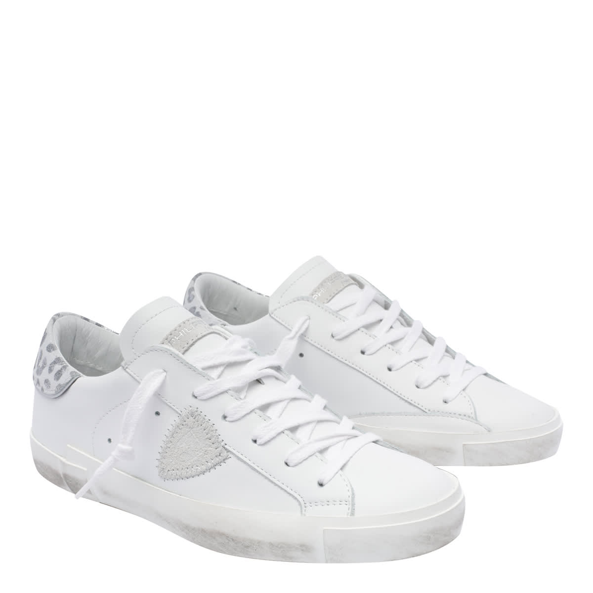 Philippe Model Prsx Leather Sneakers In White