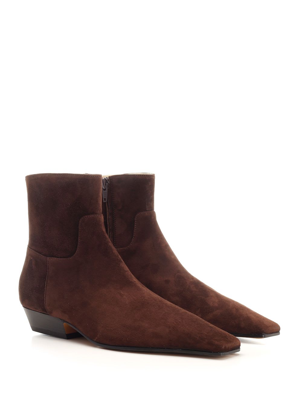 Shop Khaite Mara Ankle Boots In Brown