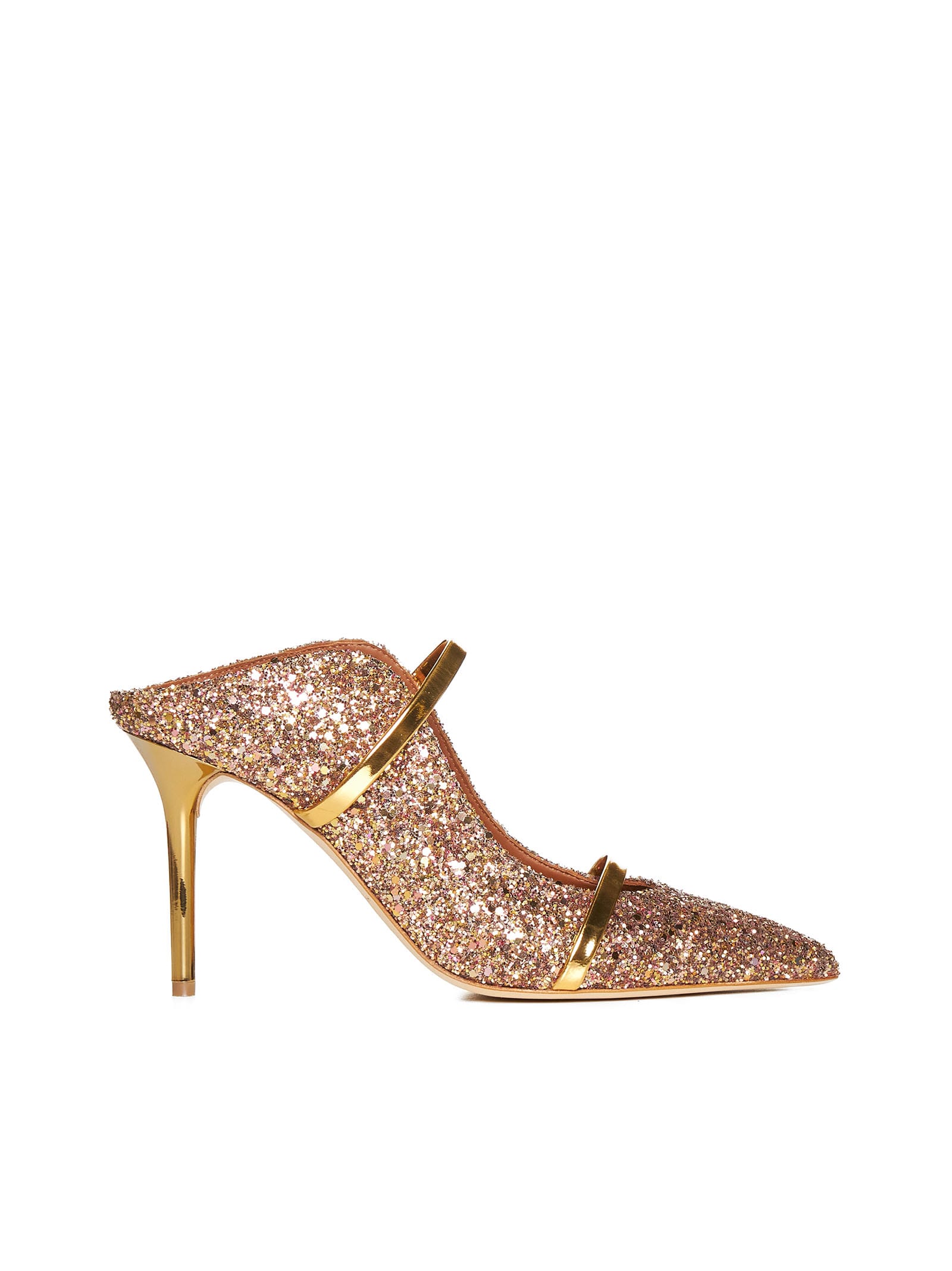 Malone Souliers Flat Shoes In Gold/silver