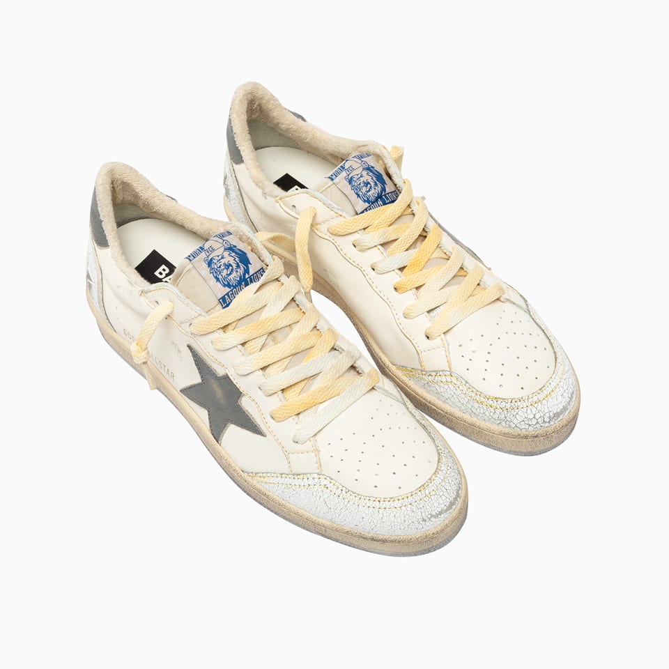 Shop Golden Goose Ball Star Napa Leather Sneakers In White