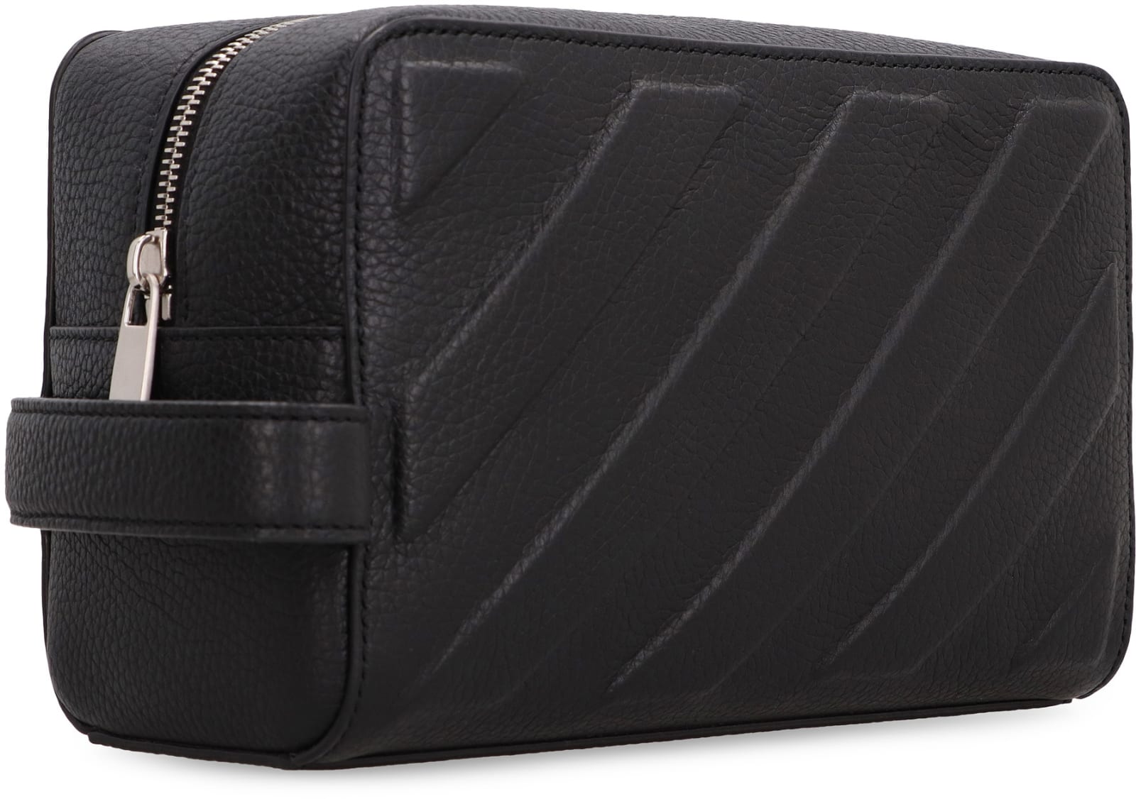Off-white Leather Pouch In Black