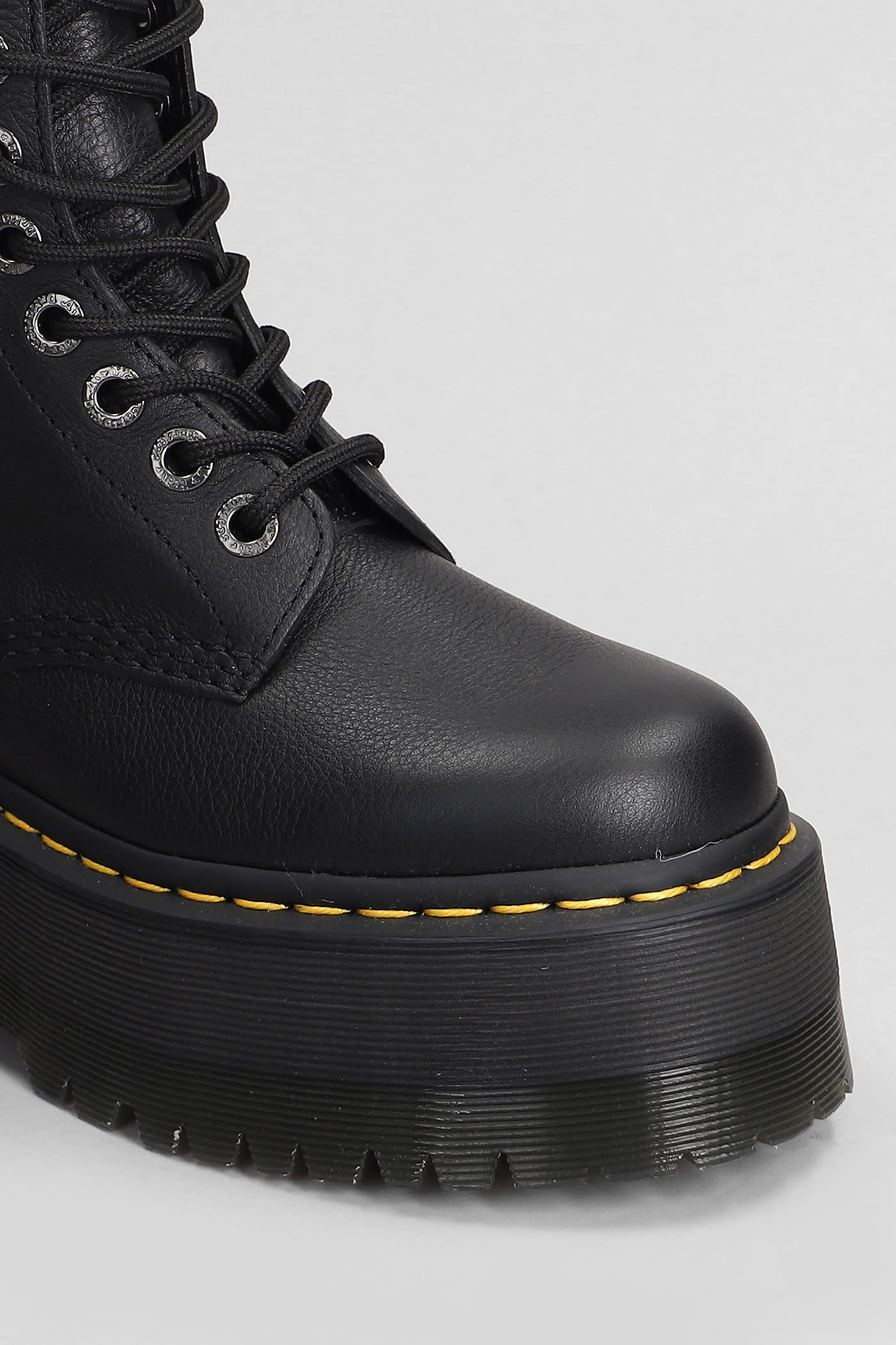 Shop Dr. Martens' 1460 Pascal Max Combat Boots In Black Leather