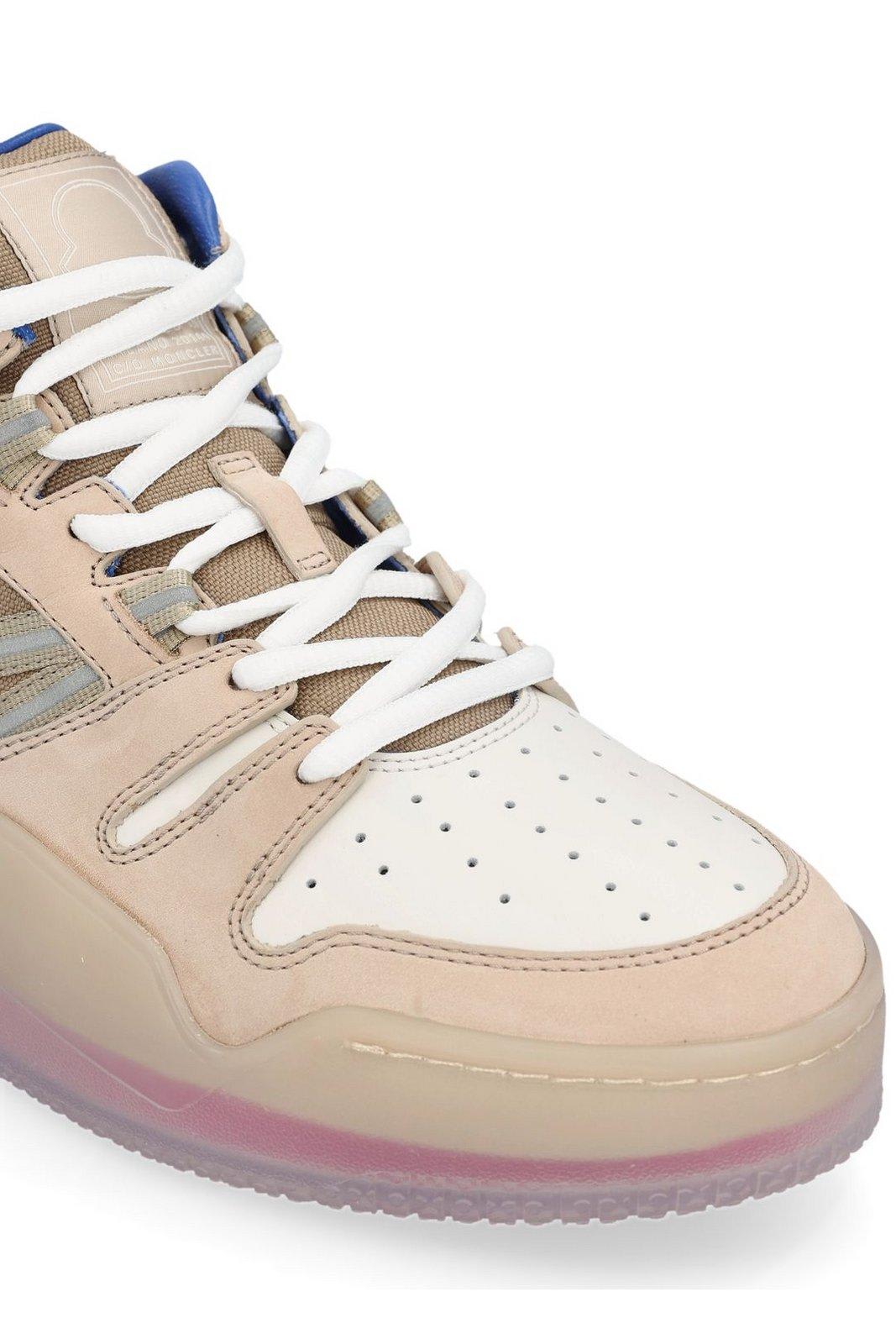 Shop Moncler Pivot High Top Sneakers In Pink