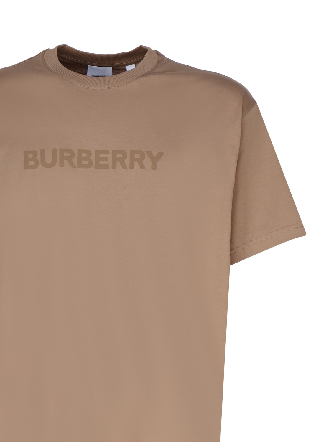Shop Burberry T-shirt With Logo In Beige