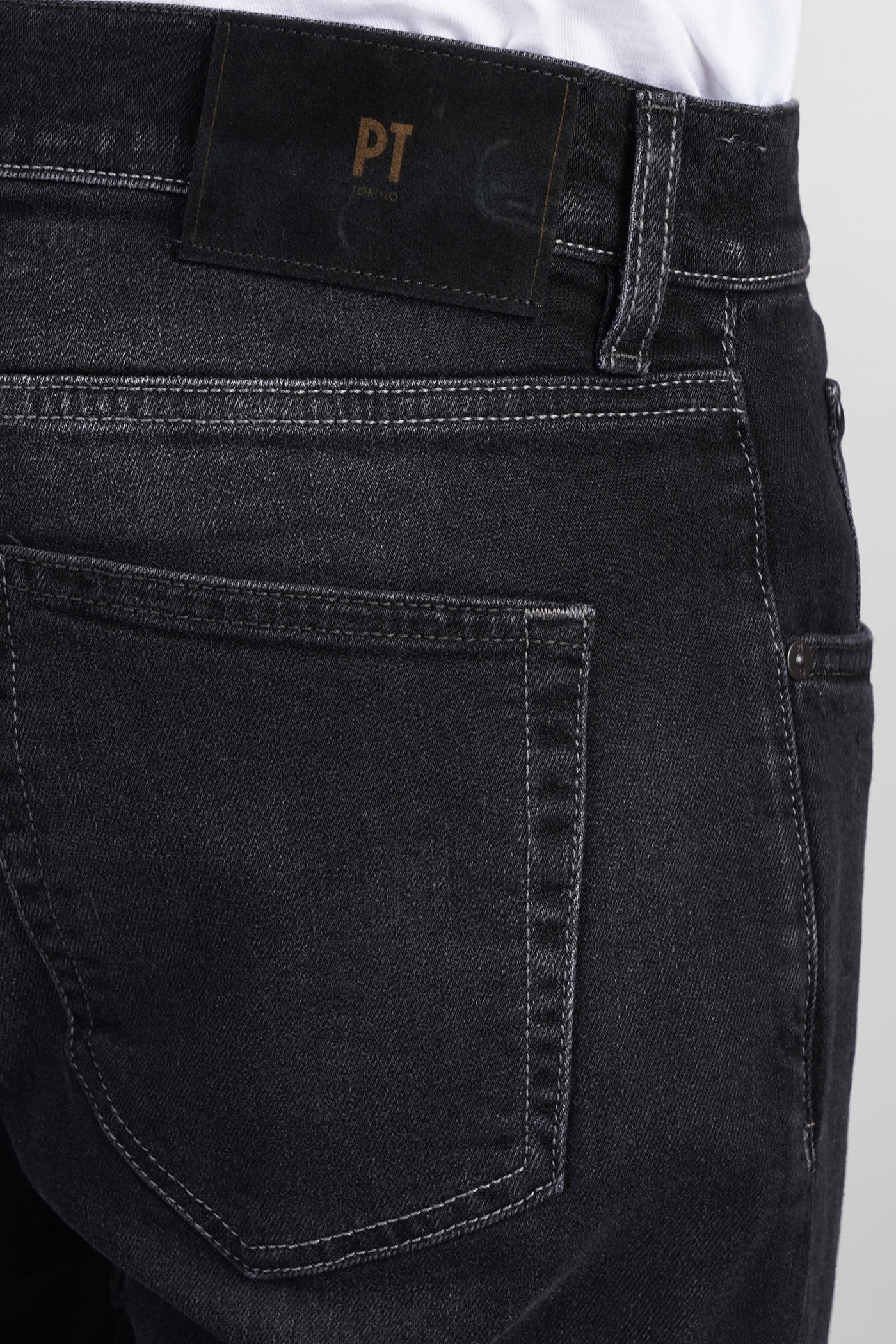 Shop Pt Torino Jeans In Black Denim