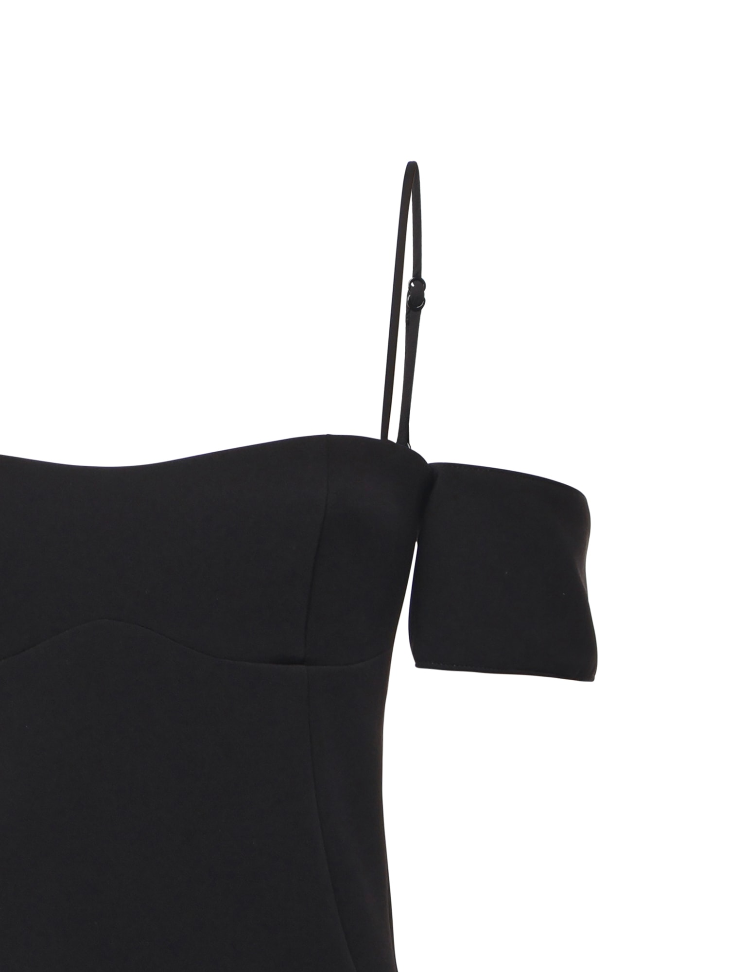 Pinko "gameboy" Double Canvas Dress In Black