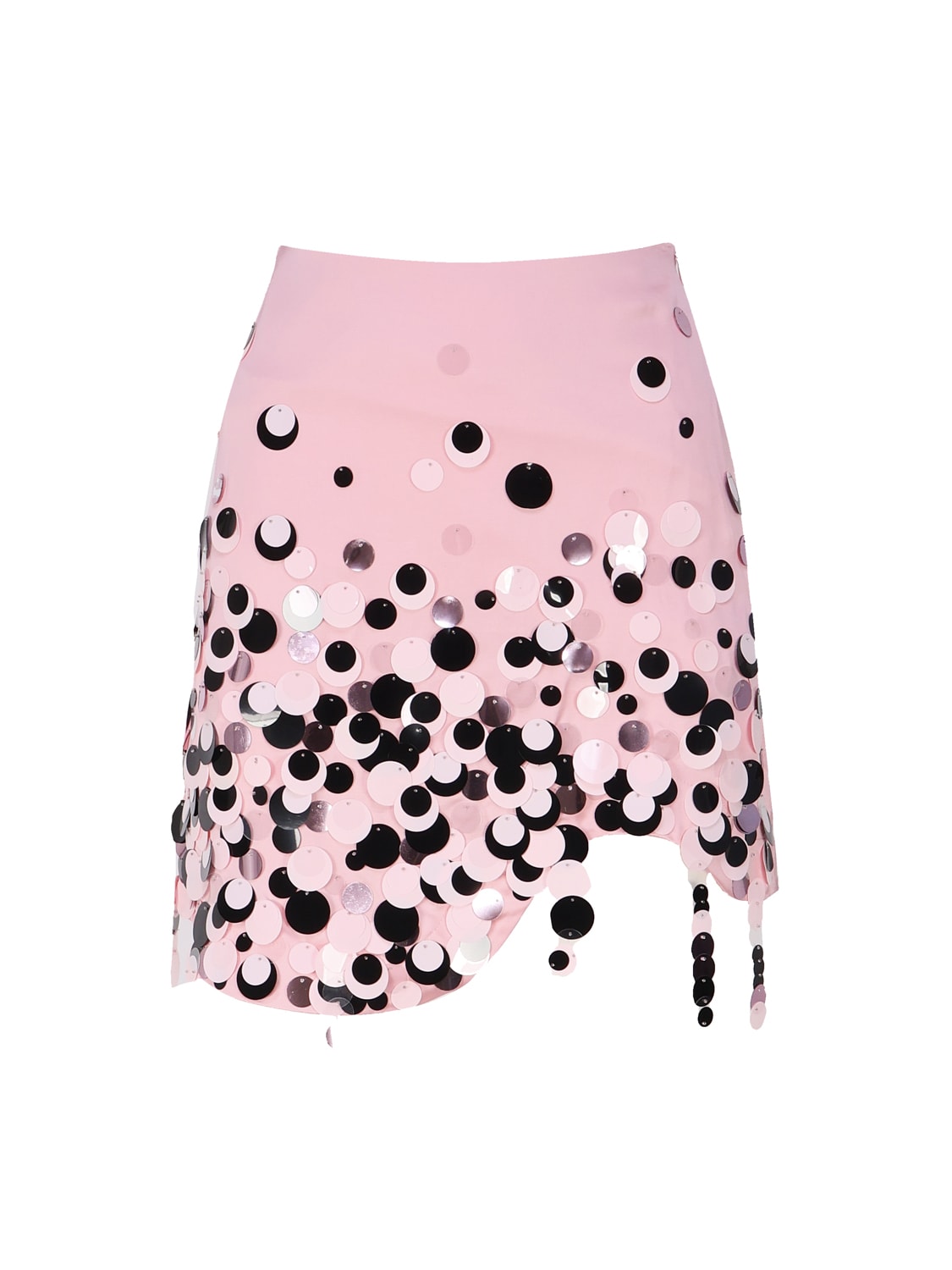 Art Dealer Skirt In Wool Blend And Sequins In Pink