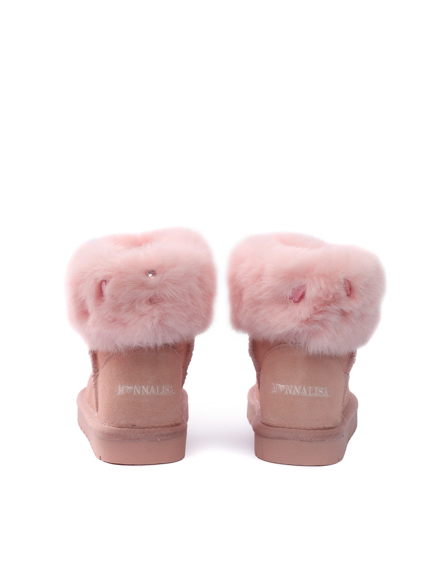 Monnalisa Boots With Rhinestones In Pink