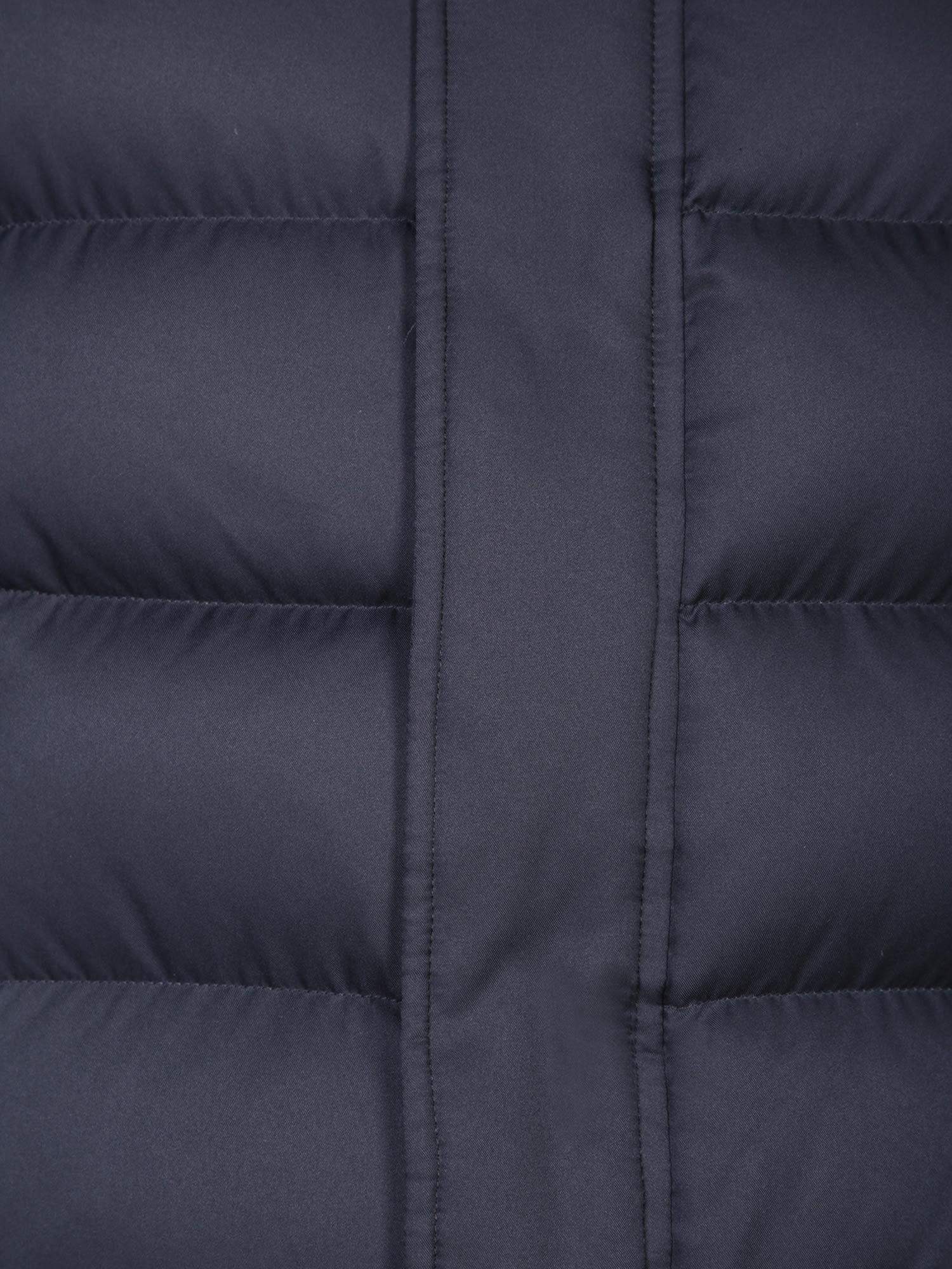 Herno Short Down Jacket With Detachable Fur Insert In Black