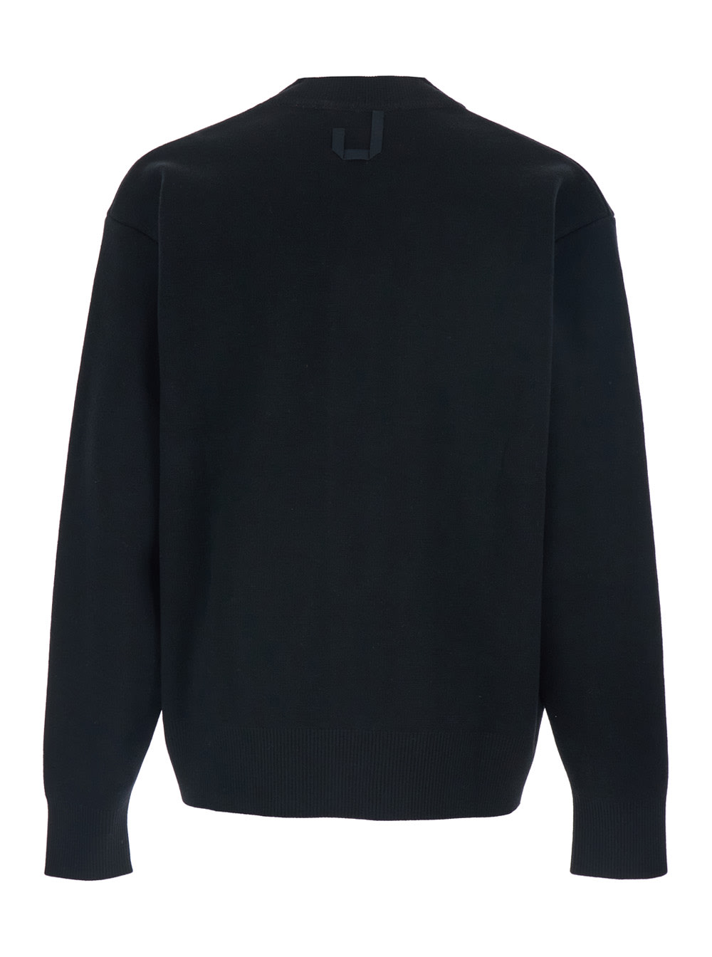 Jacquemus Men Black V-neck Cardigan With J Logo On The Back In Wool Man In Black