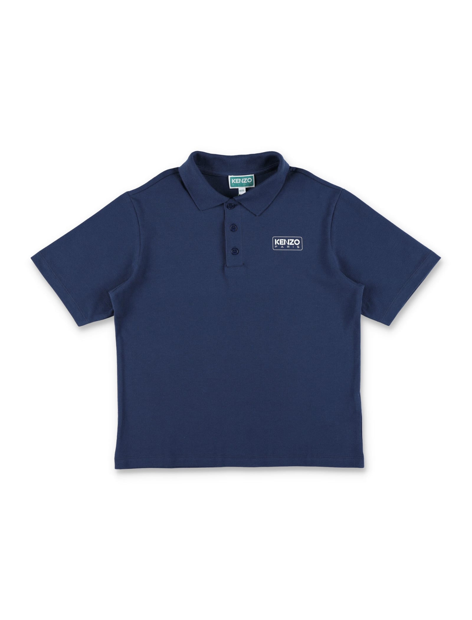 Shop Kenzo Logo Polo Shirt In Navy
