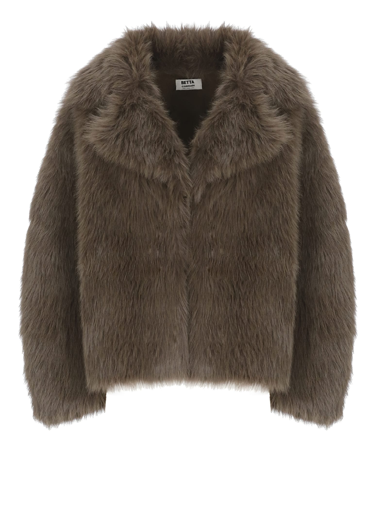 Betta Corradi Synth Fur Coat In Multi