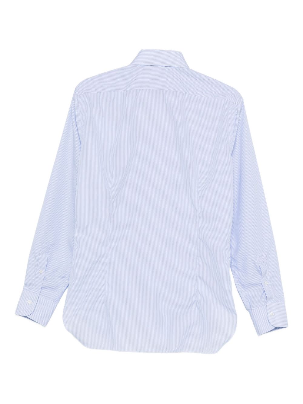 Barba Napoli Barba Long Sleeve Shirt With Semi-rigid Collar And Buttons In Blue