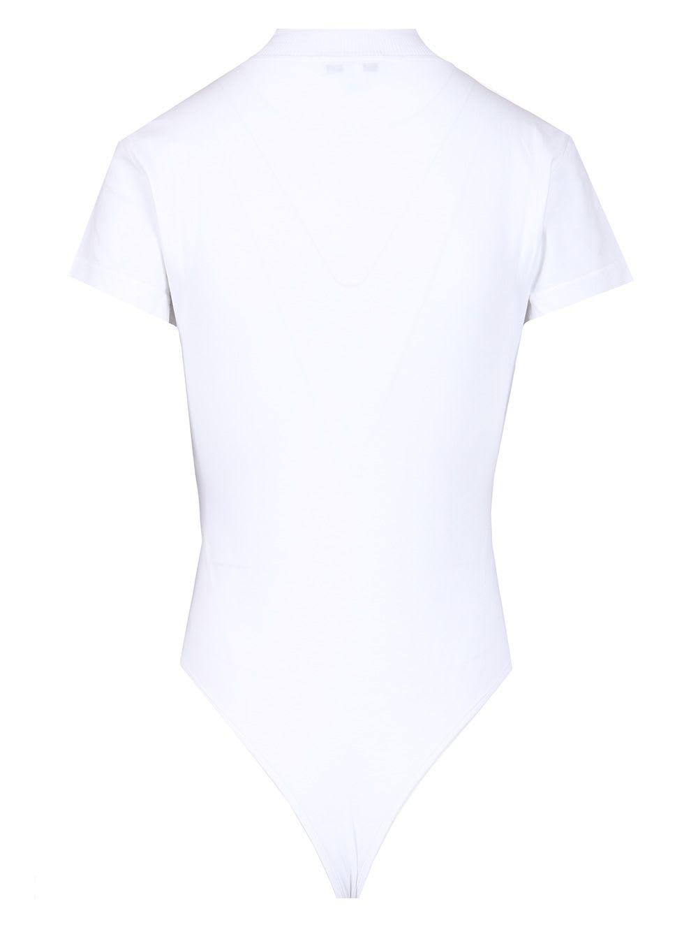 Alaïa Short Sleeves Bodysuit In White