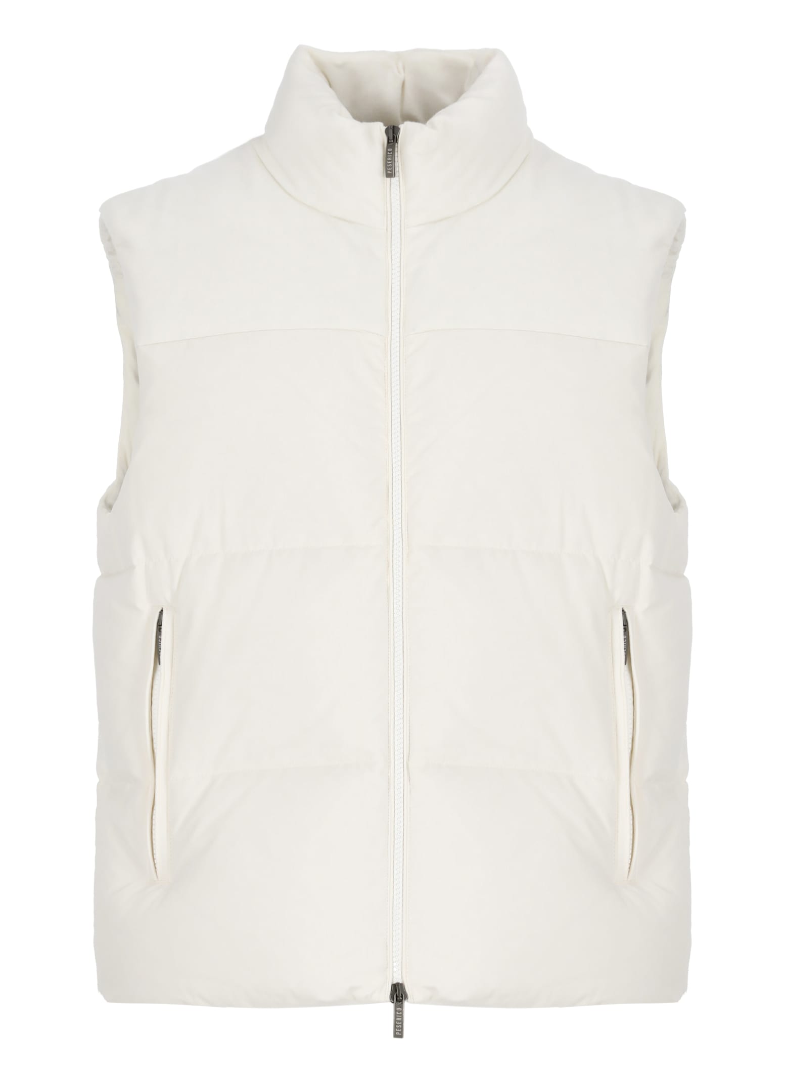 Shop Peserico Cashmere Sleeveless Jacket In White