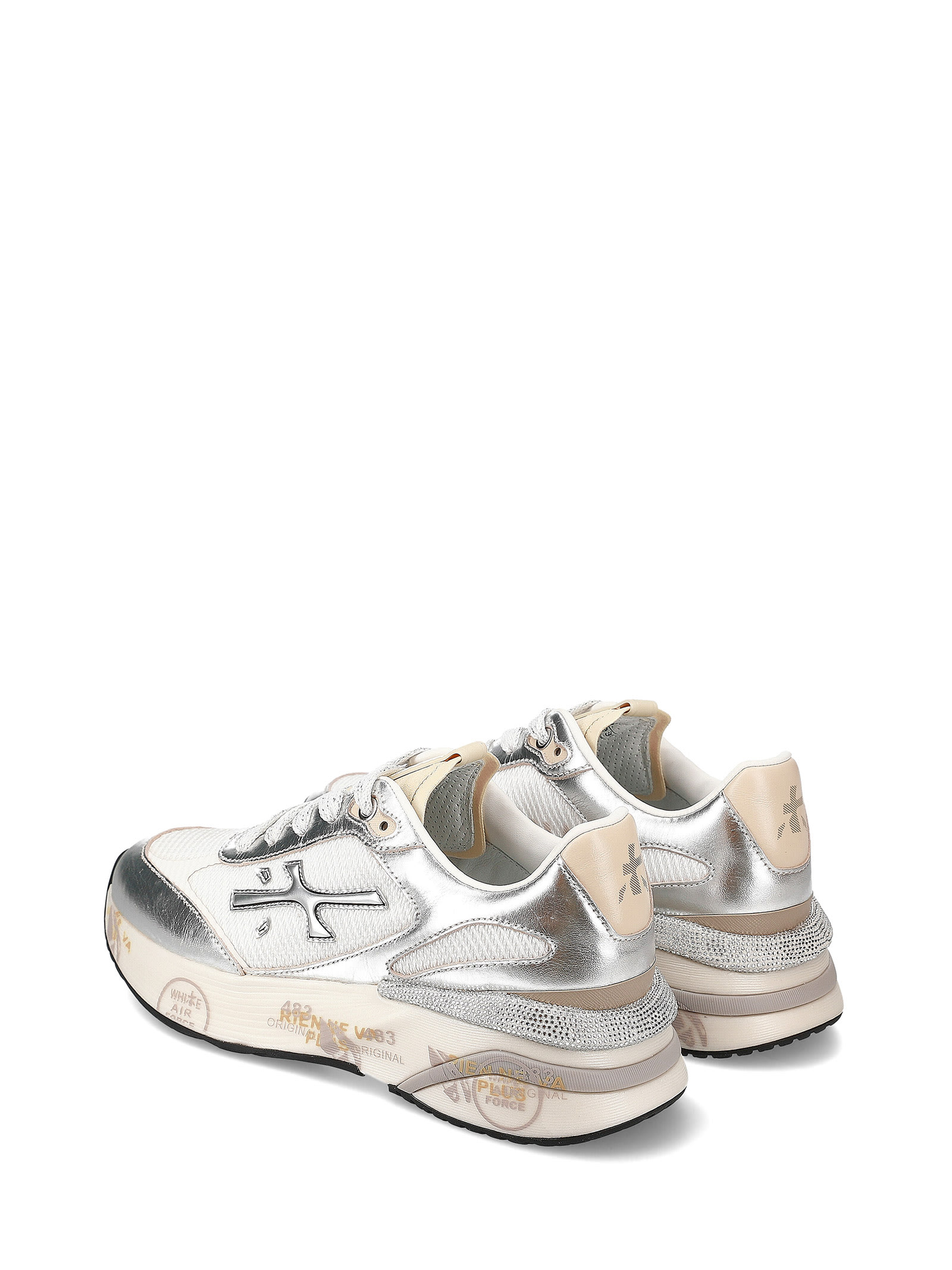 Shop Premiata Sneaker Moerund 6933 White Silver In Bianco Argento