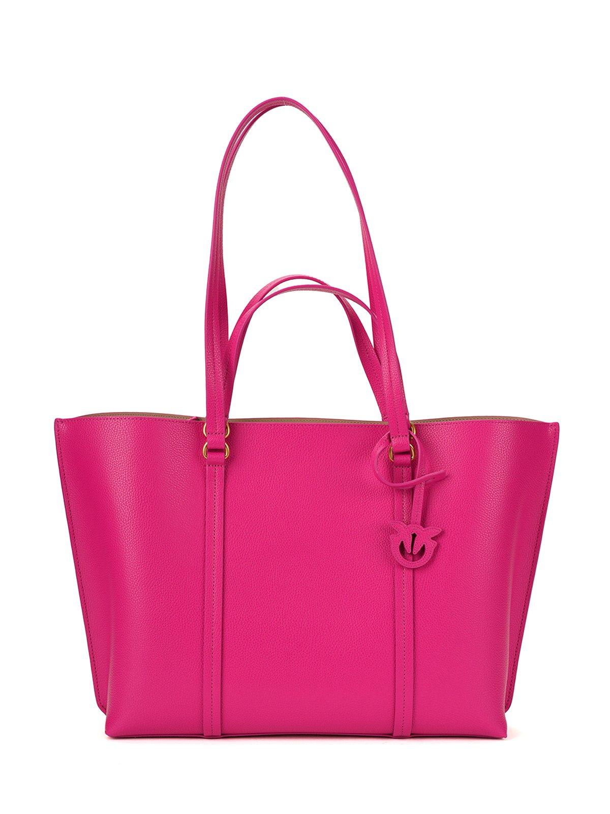 Shop Pinko Carrie Big Shopping Bag In Pink