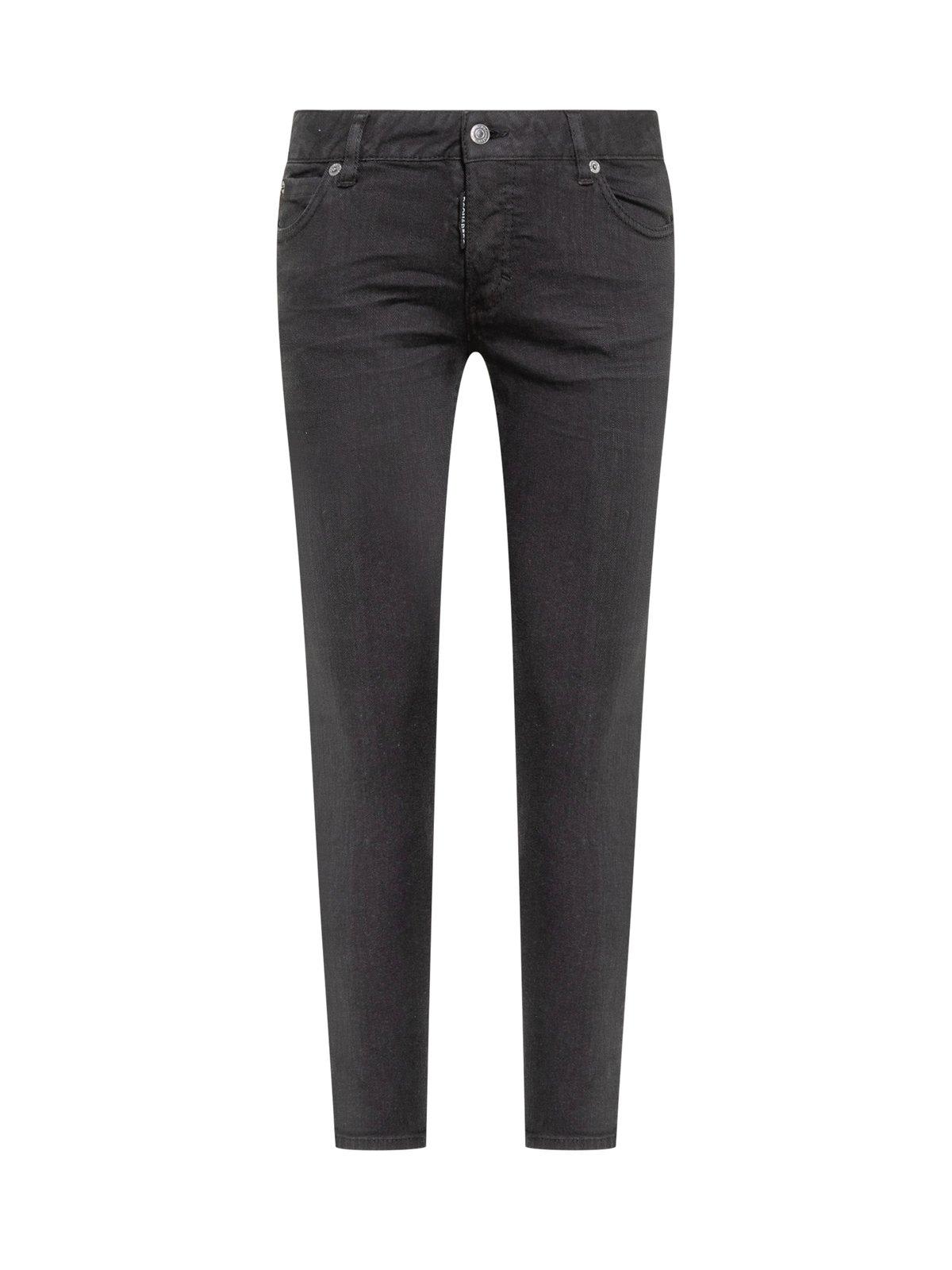 DSQUARED2 LOGO PATCH SKINNY JEANS