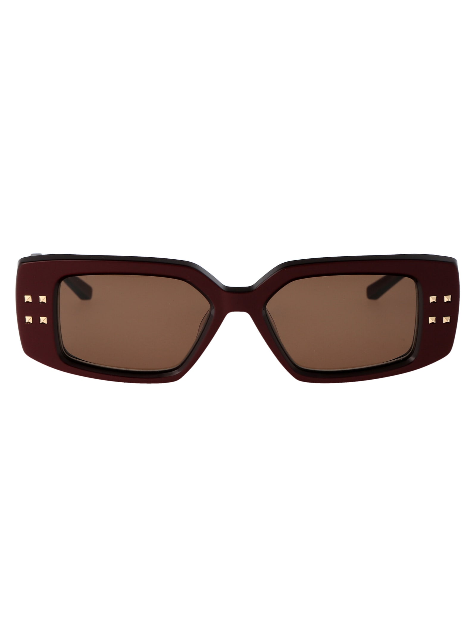 Shop Valentino V - Cinque Sunglasses In 108b Bdx - Gld