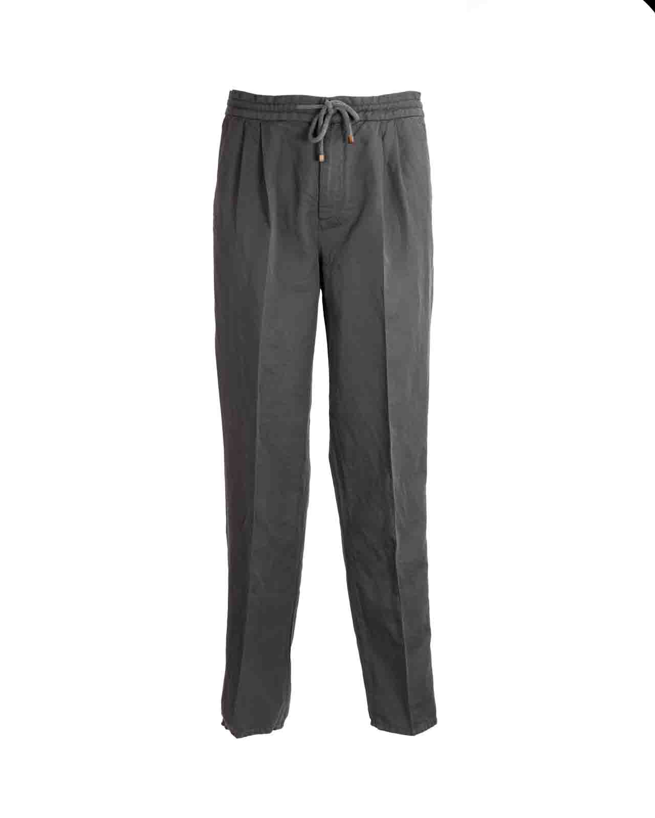 Brunello Cucinelli Leisure Fit Trousers In Anthracite