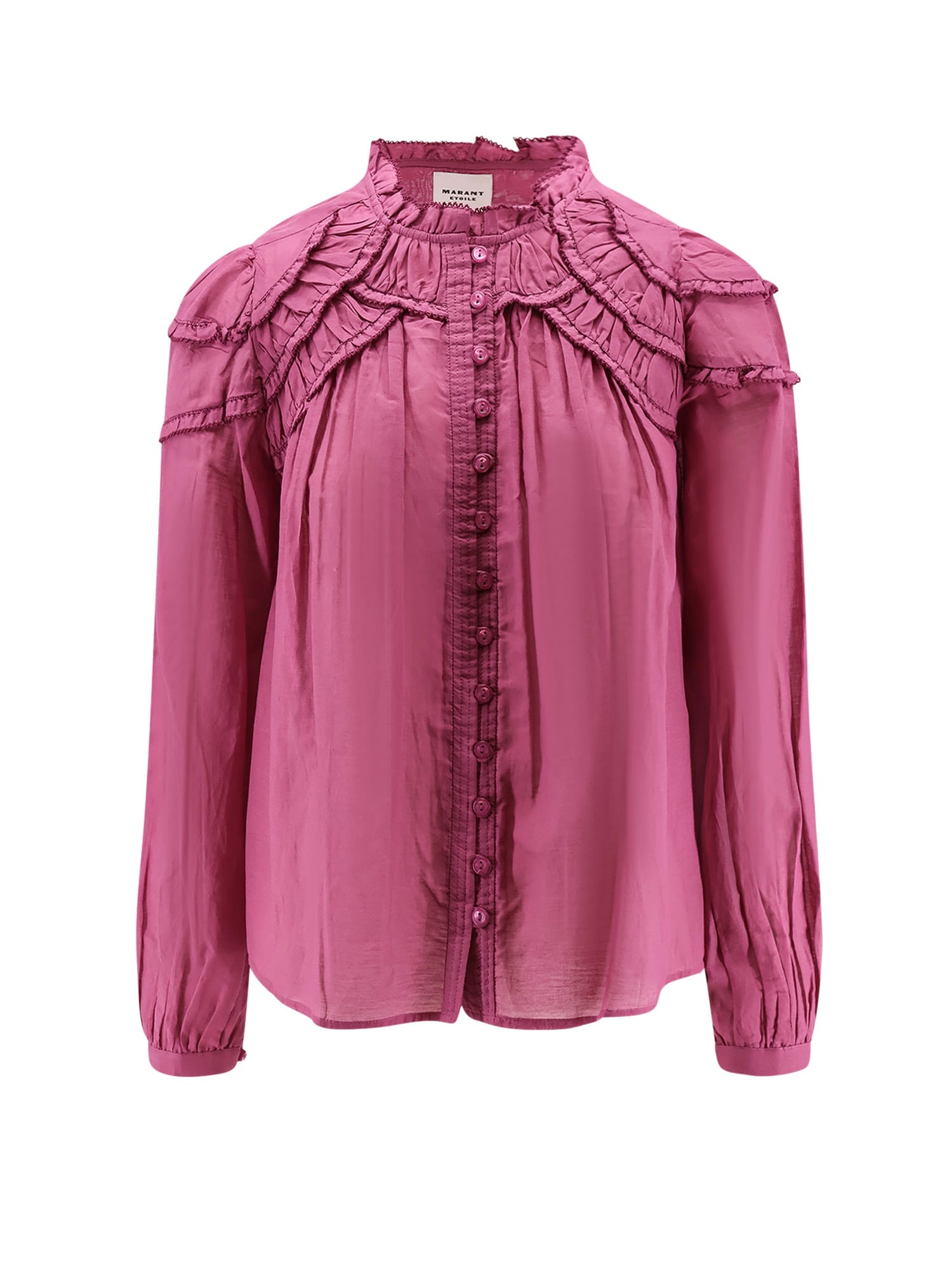 Isabel Marant Étoile Marant Etoile Women Christa Biologic Cotton And Viscose Shirt In Pink