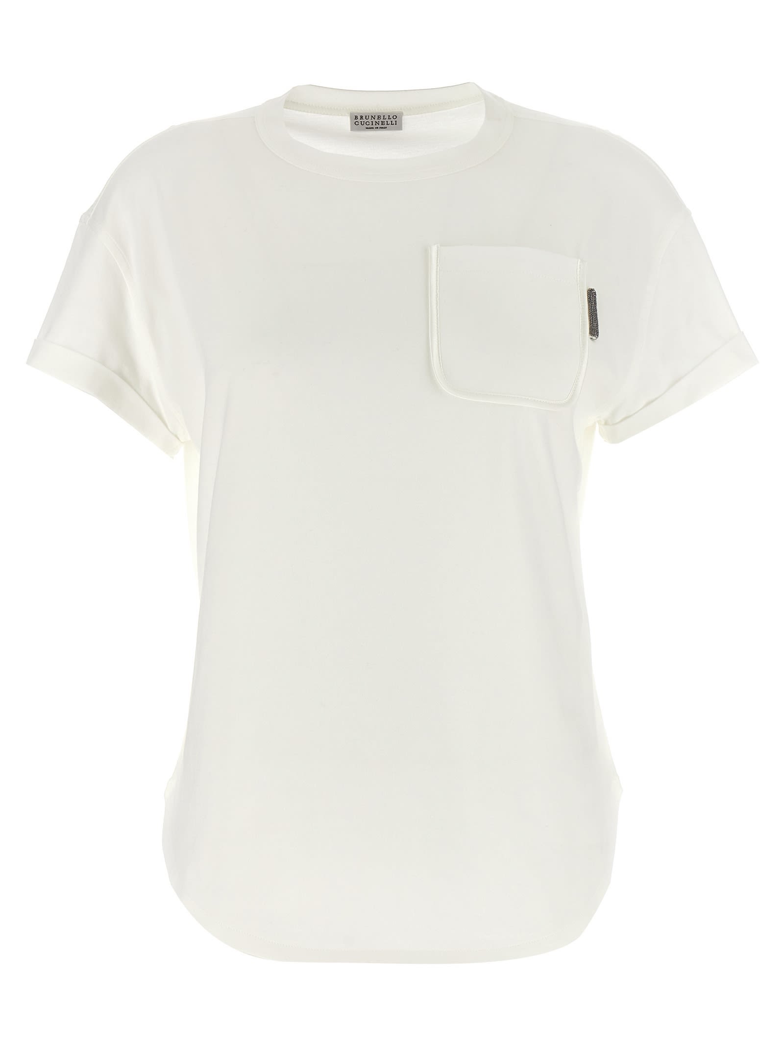 Shop Brunello Cucinelli Pocket T-shirt In White