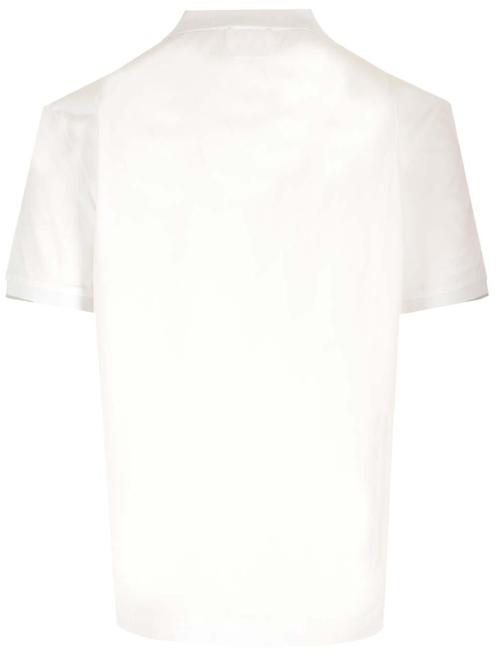 Shop C.p. Company Stretch Piquet Polo Shirt In White
