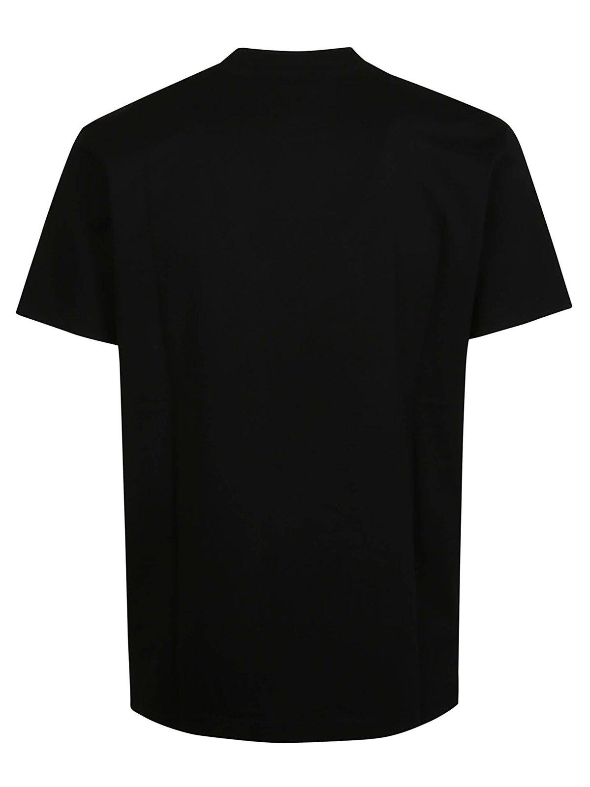 Shop Dsquared2 Logo Printed Crewneck T-shirt In Black