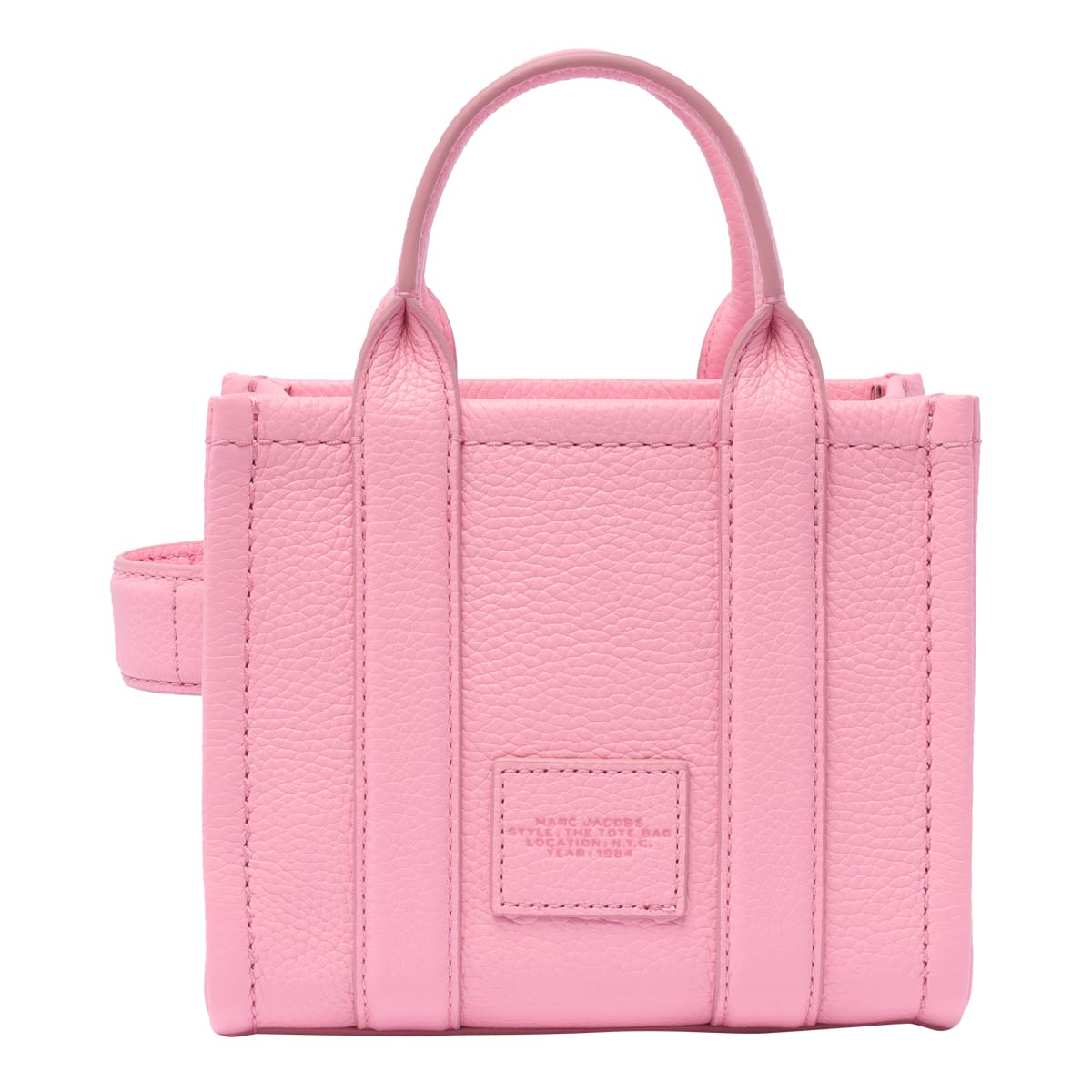 Shop Marc Jacobs The Mini Tote Bag In Fluro Candy Pink