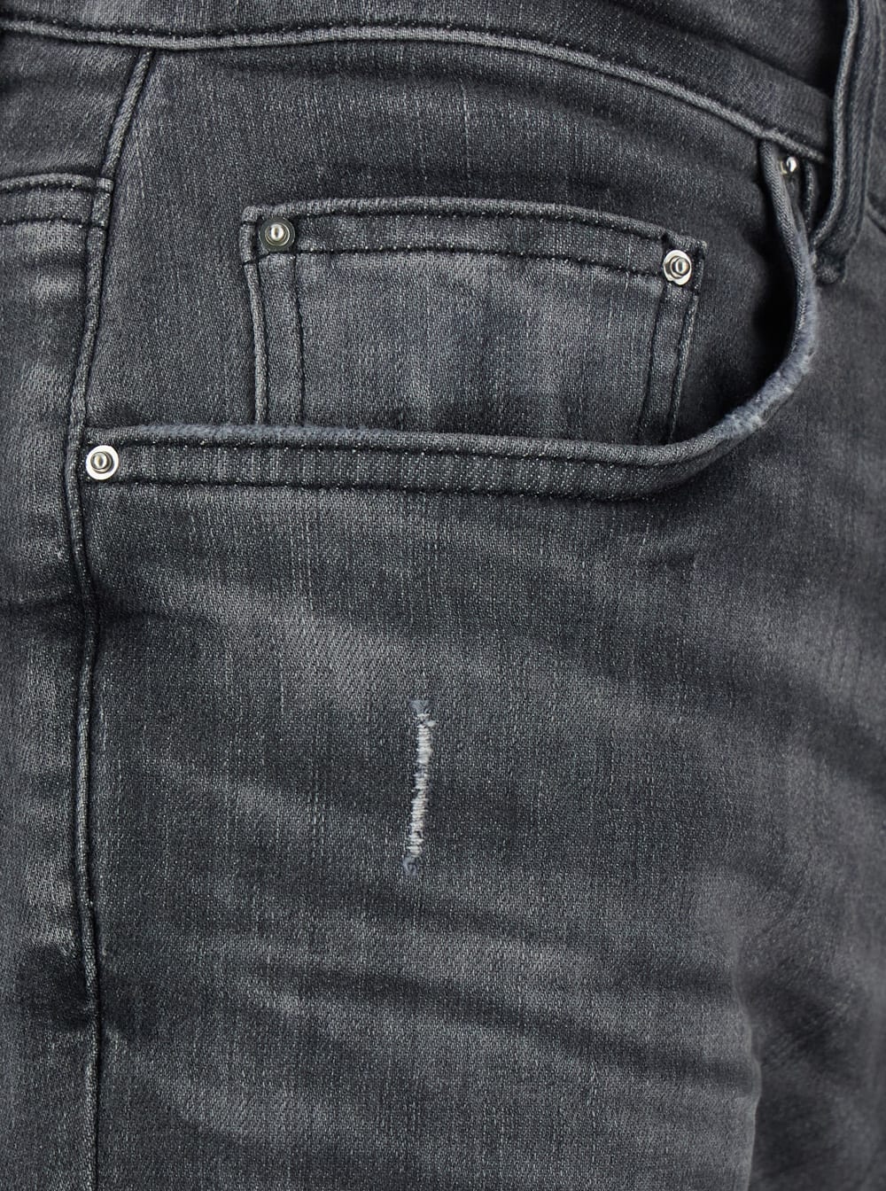 Amiri Stretch Denim Jeans Distressed Detailing In Gray