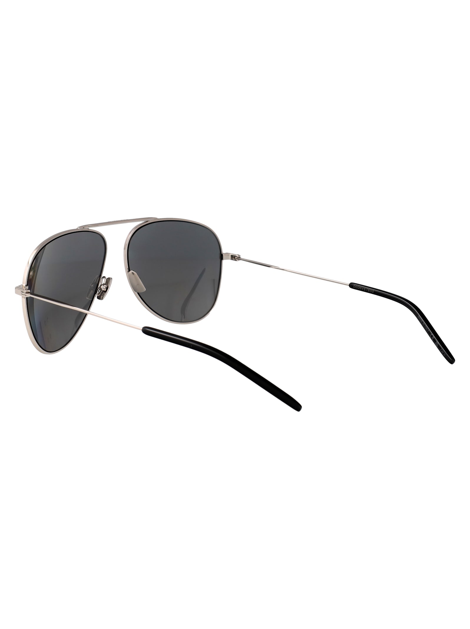 Saint Laurent Silver-silver-silver Metal Sunglasses