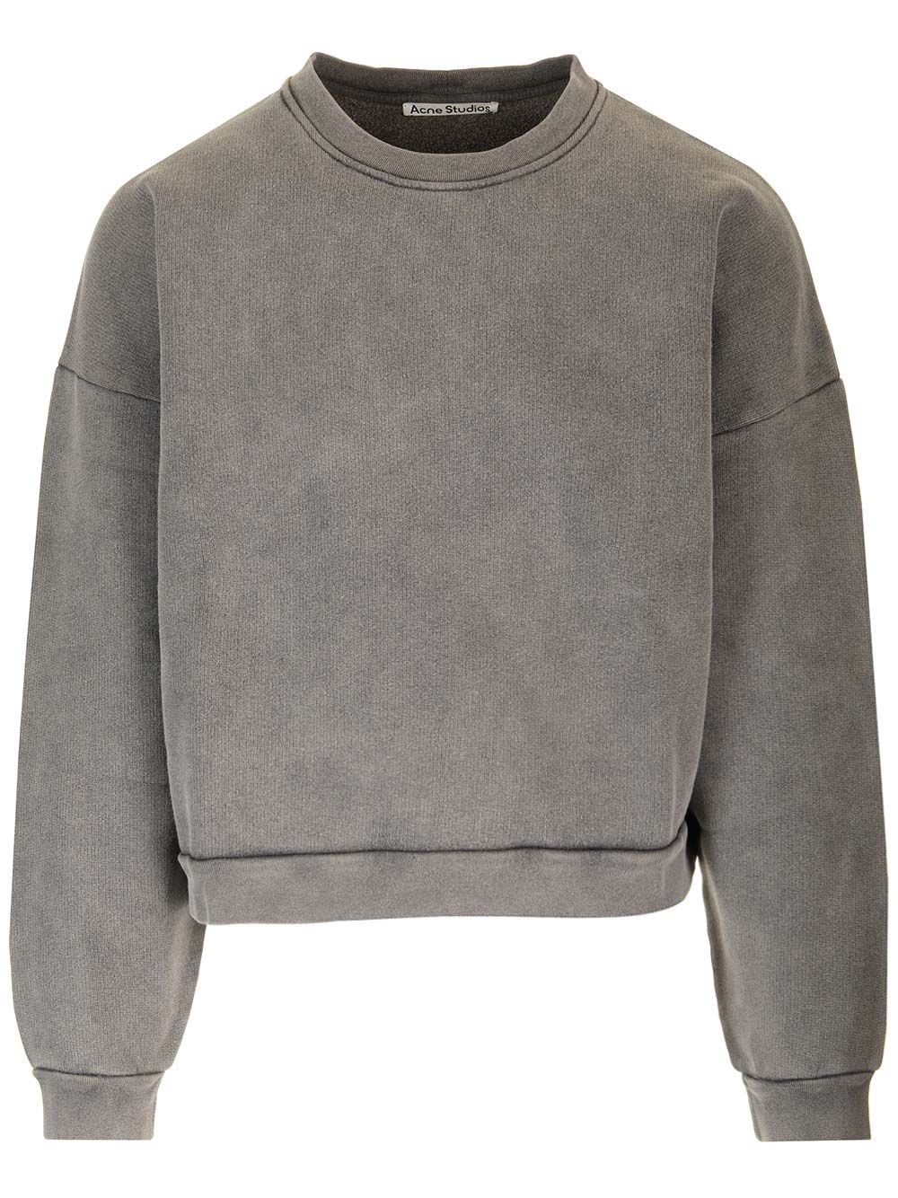 Acne Studios Fn-ux-swea000017 Crewnack Sweater Faded Black In Gray