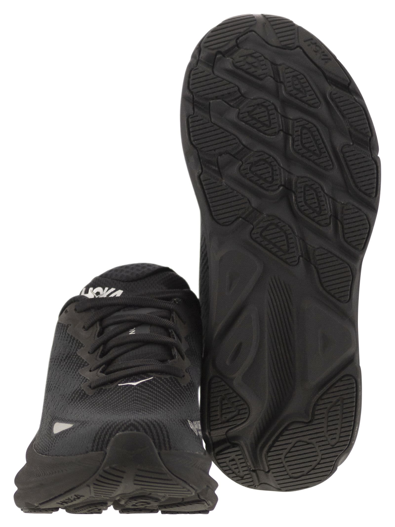 Shop Hoka Clifton 9 - Breathable Sports Shoev In Black