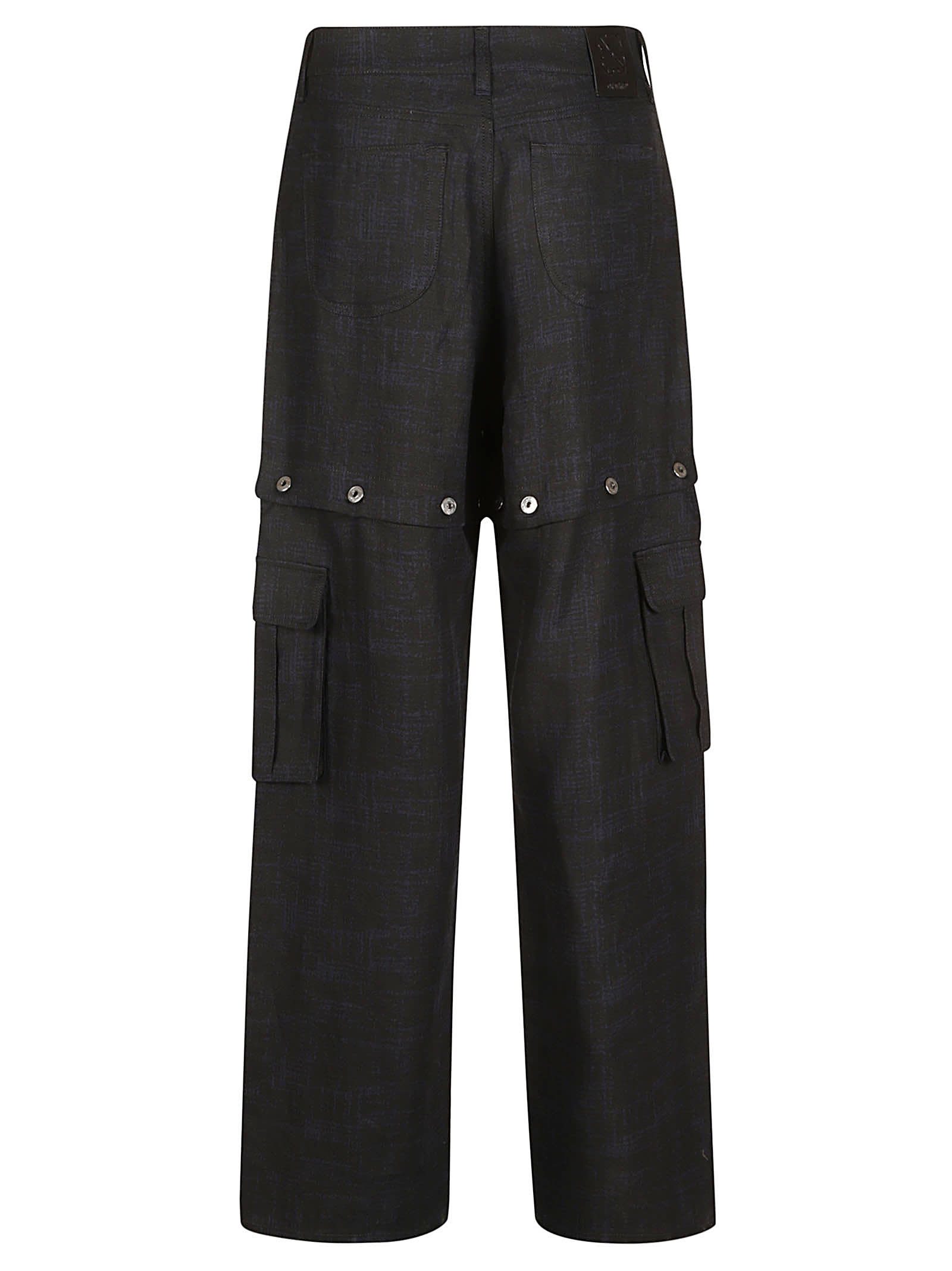 Off-white Black 90s Logo Straight Leg Cargo Pants In Black