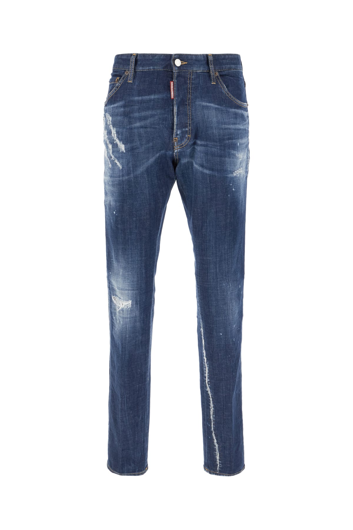 Dsquared2 Stretch Denim Jeans In Navy Blue