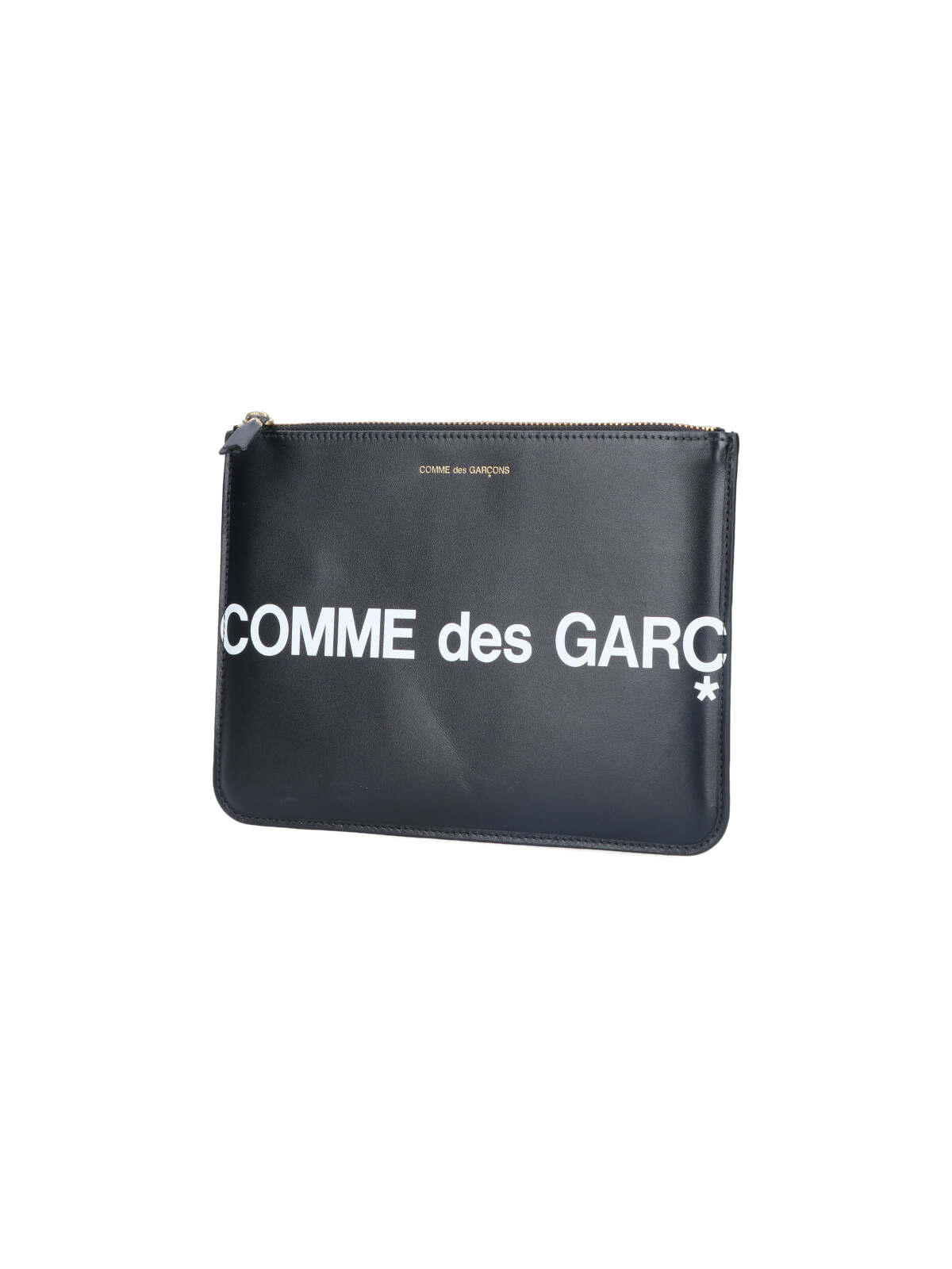 Shop Comme Des Garçons Huge Logo Pouch In Black
